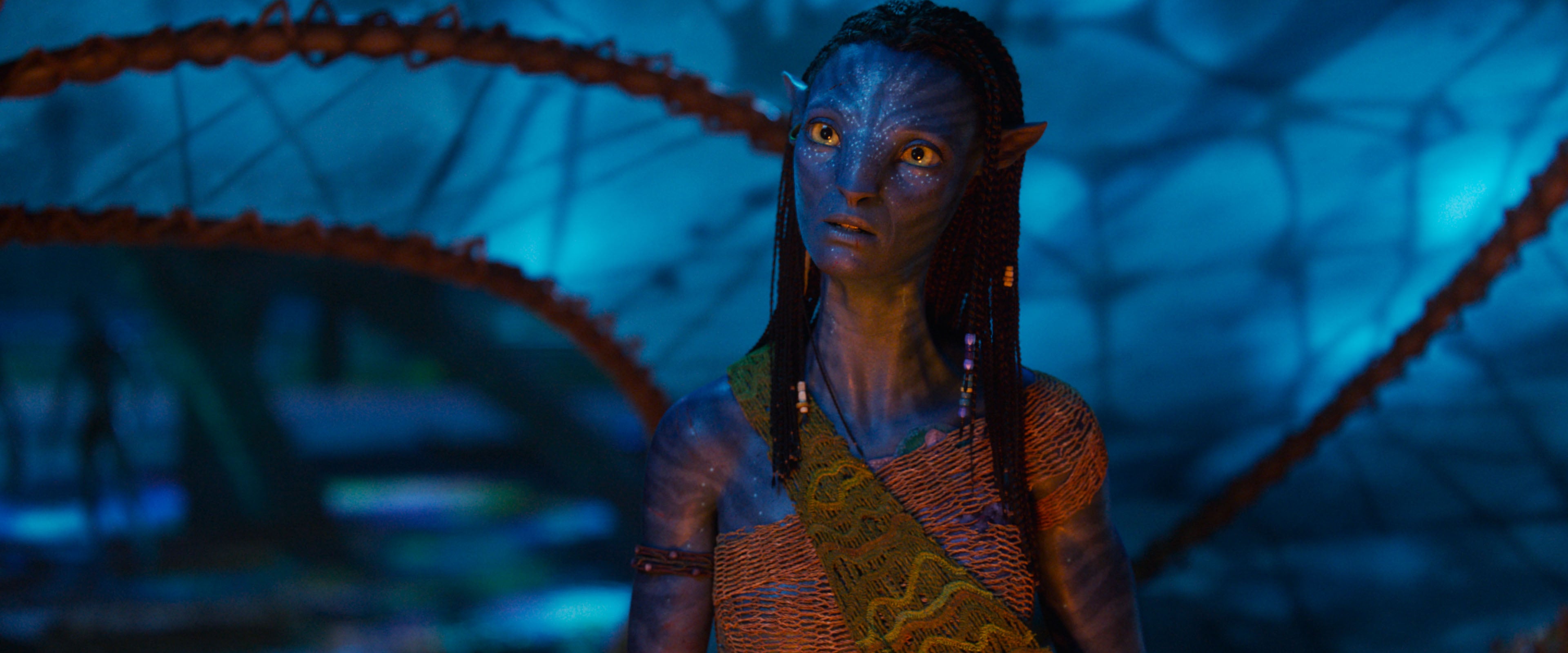 Zoe Saldana as Neytiri in Avatar: Fire and Ash