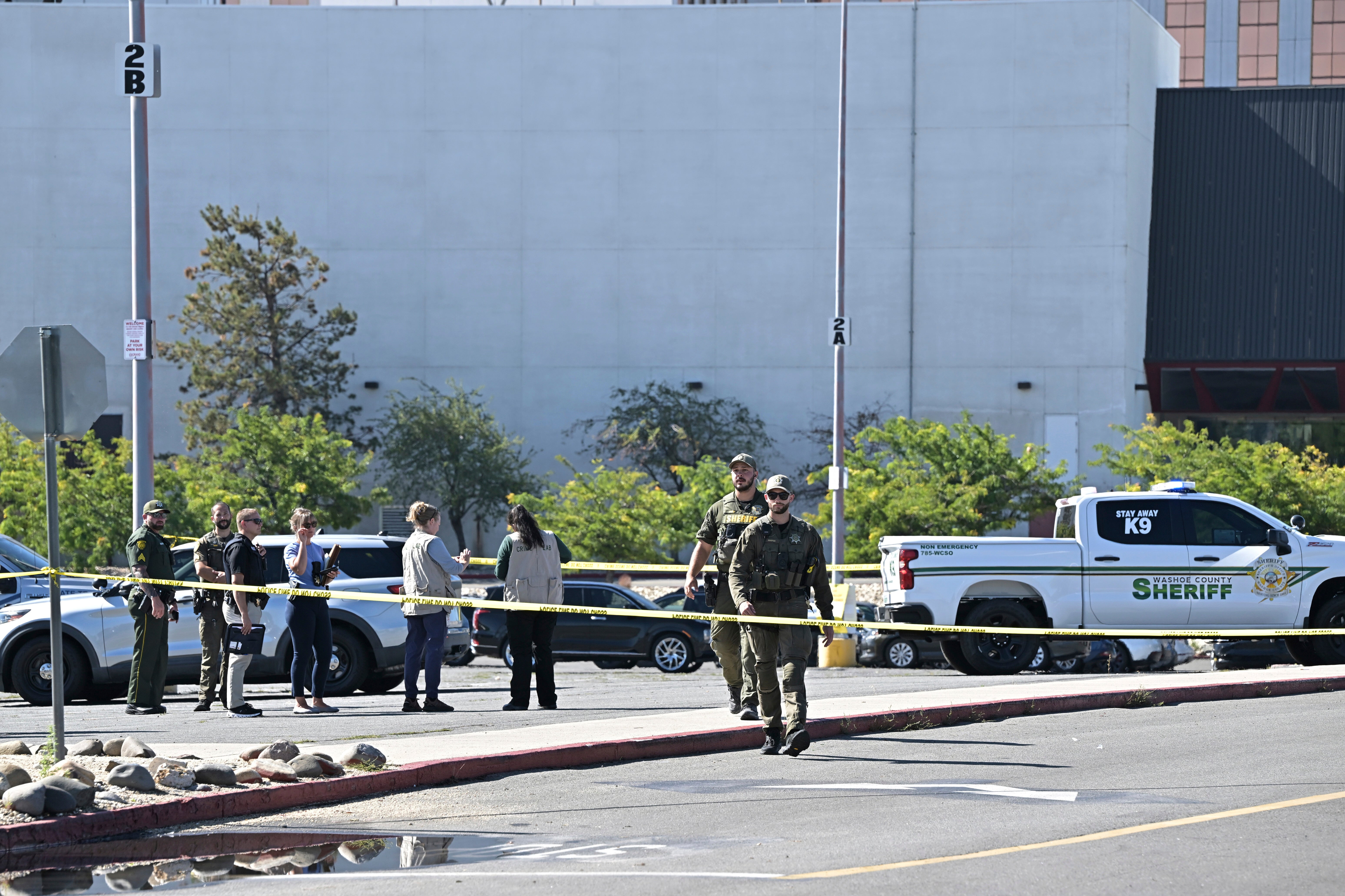 The shooting happened at the Grand Sierra Resort around 7:25 a.m. in the valet area