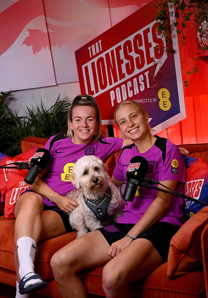 Reggie the dog has accompanied England throughout the Euros
