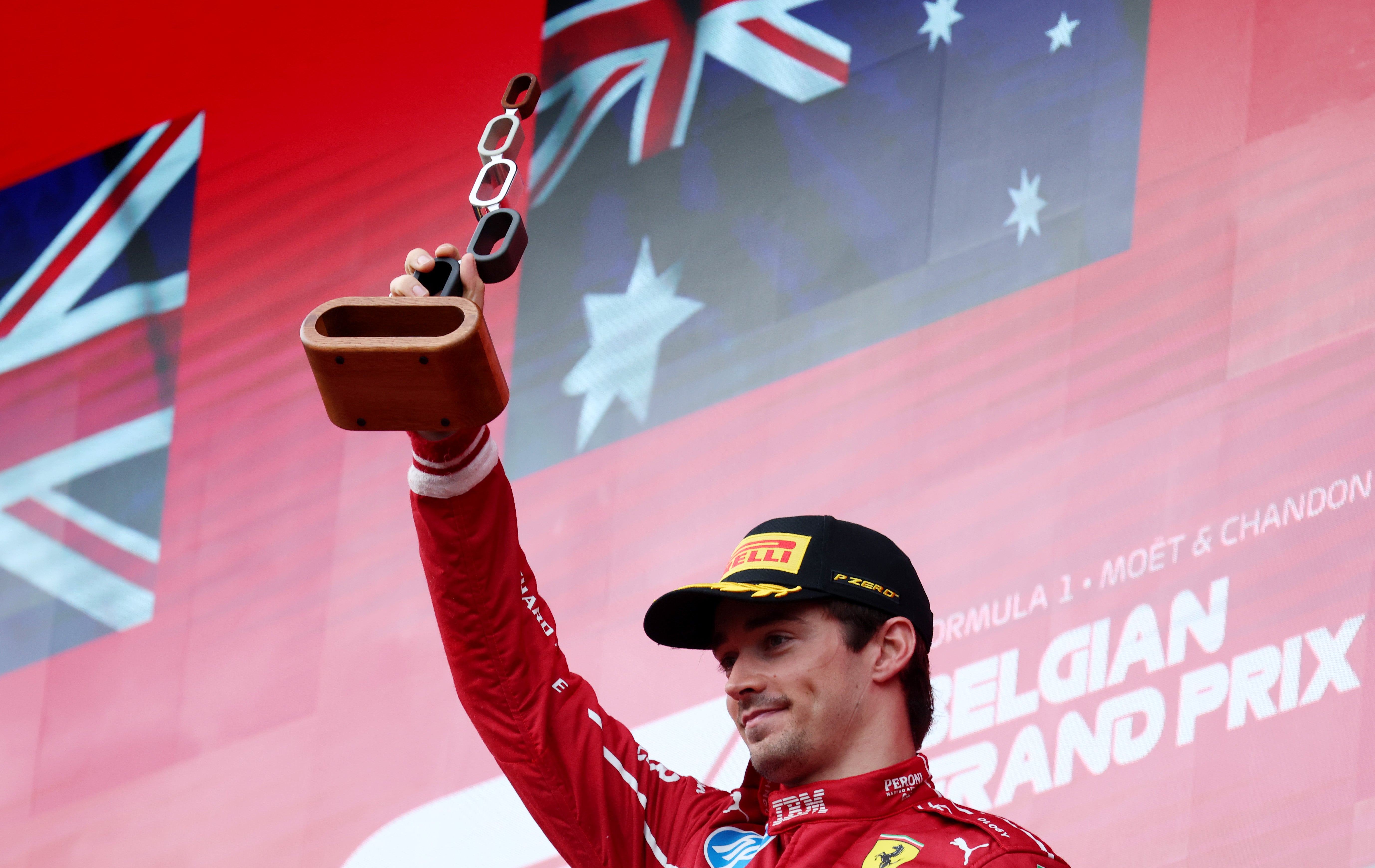 Charles Leclerc claimed his fifth podium of the season in Spa