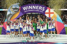 Euro 2025 final viewing figures confirm England’s win was most-watched moment of year