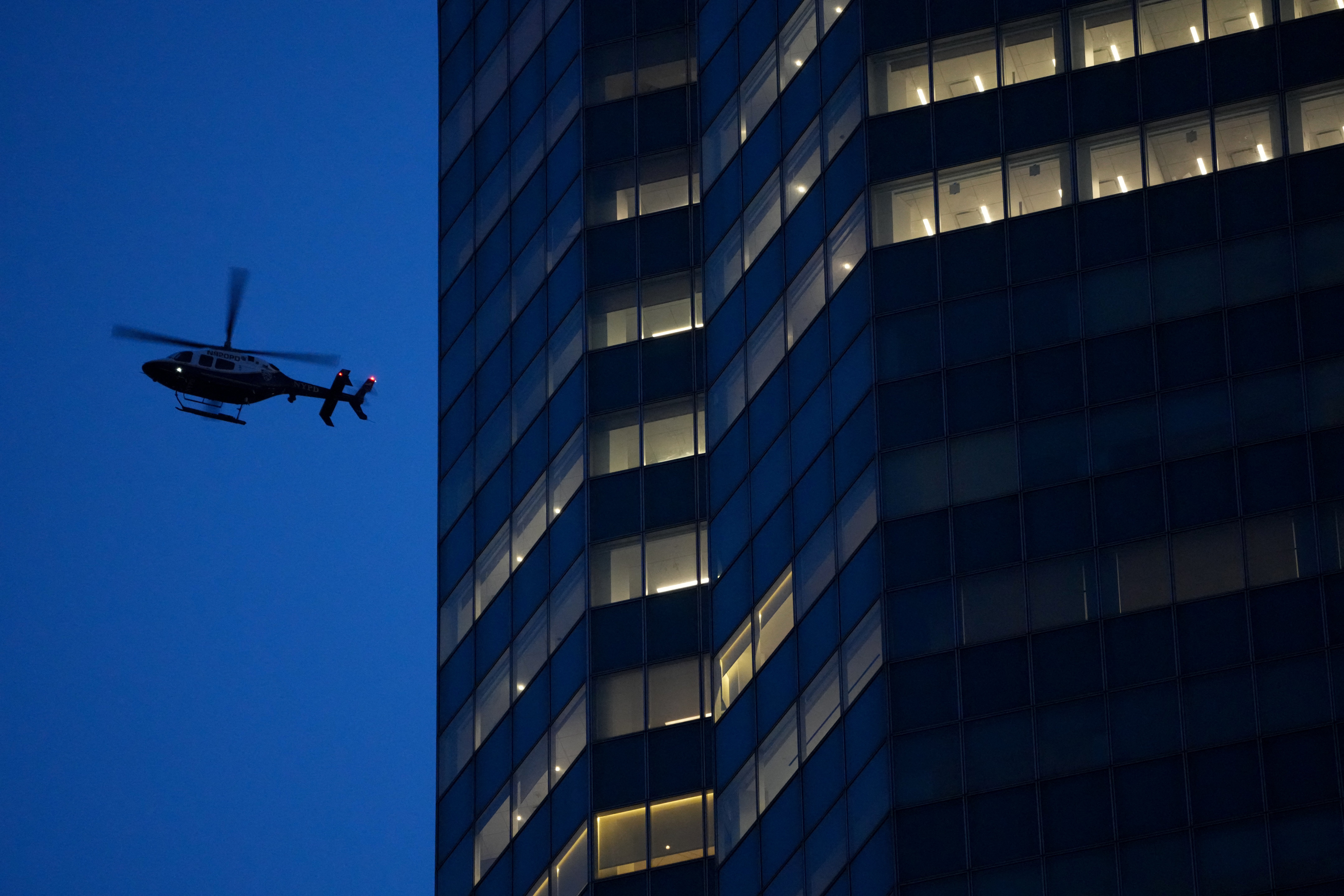 FBI, bomb squad, and New York Police Department officers continue to operate at the scene of the Monday evening shooting