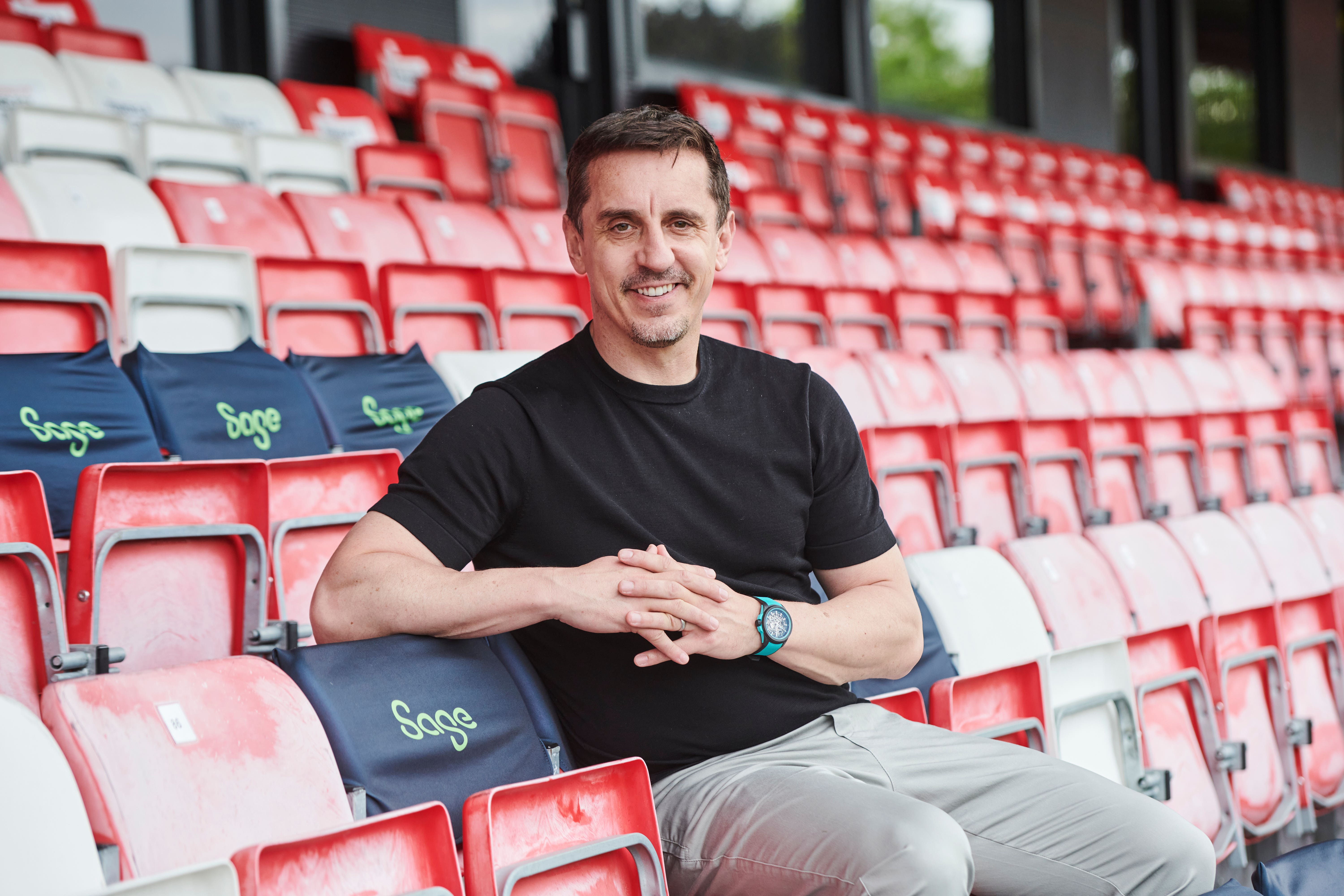 Gary Neville has said conditions are ‘really tough’ for businesses in the UK (Sage/PA)