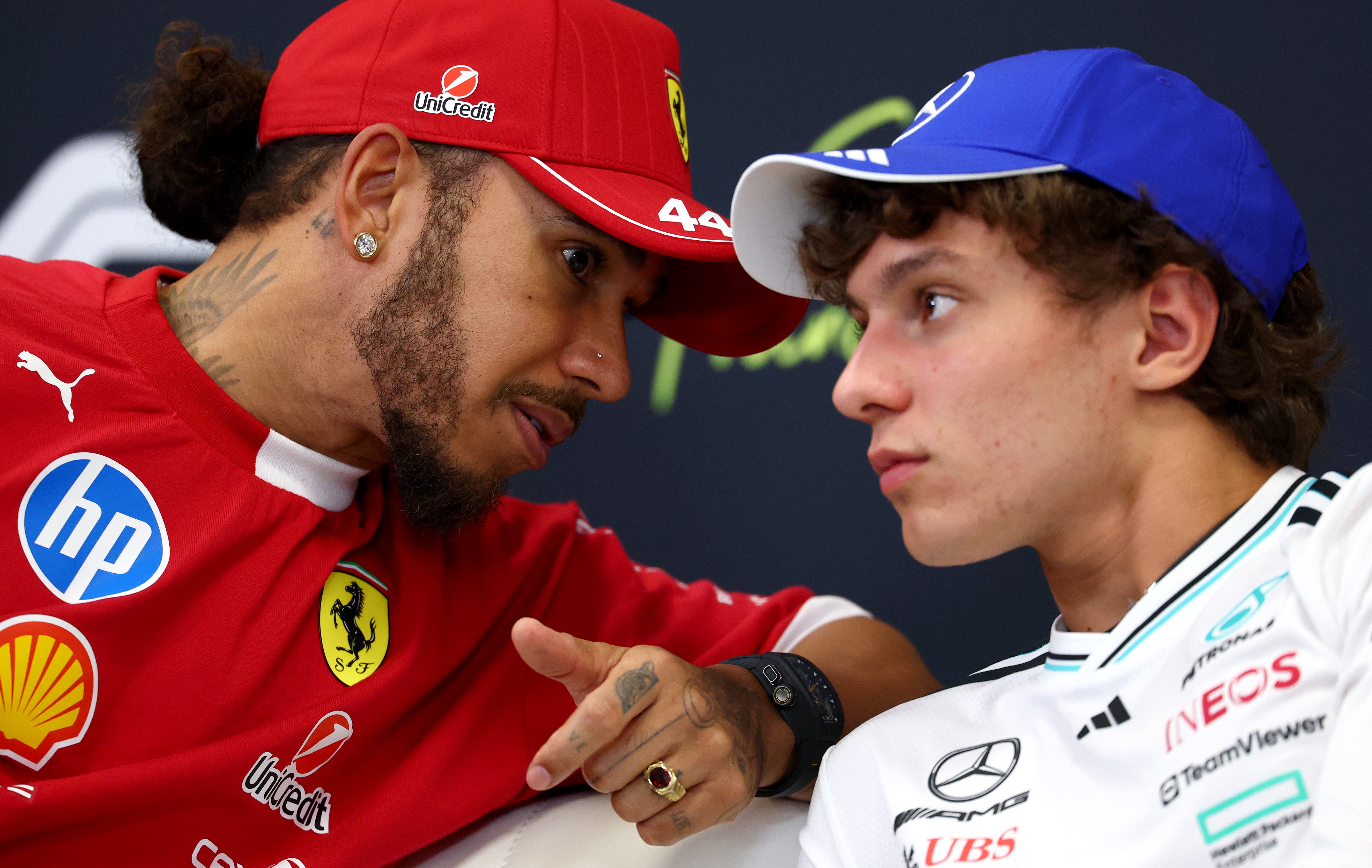 Lewis Hamilton has acted as a mentor to Kimi Antonelli at times this season