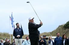 Donald Trump’s new Scottish golf course locked down by police on opening day