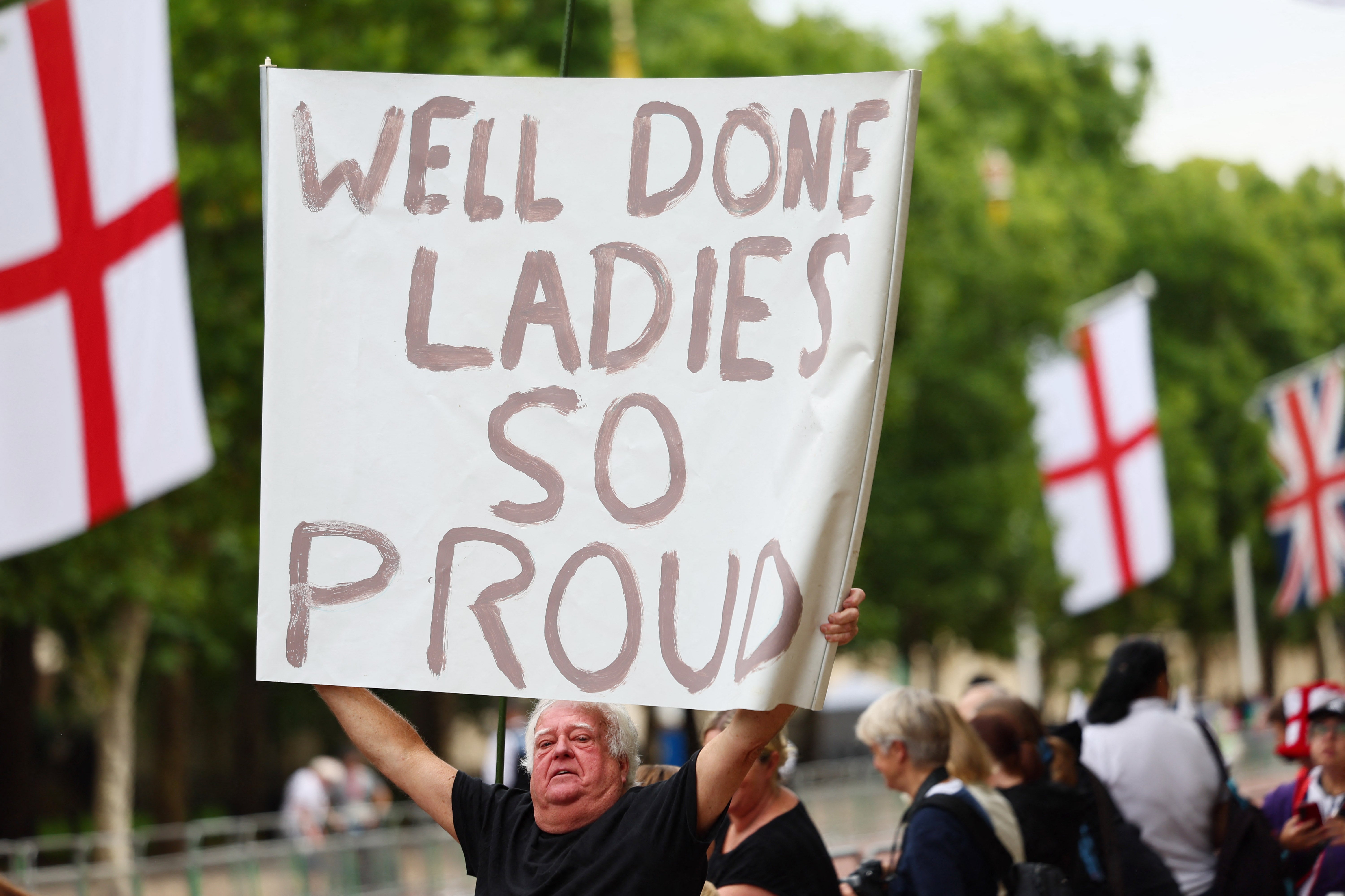 Dougy Gray, 78, was doing a good job of hyping the crowd up on Tuesday morning