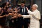 Pope Leo XIV mobbed by Catholic influencers at Vatican festival