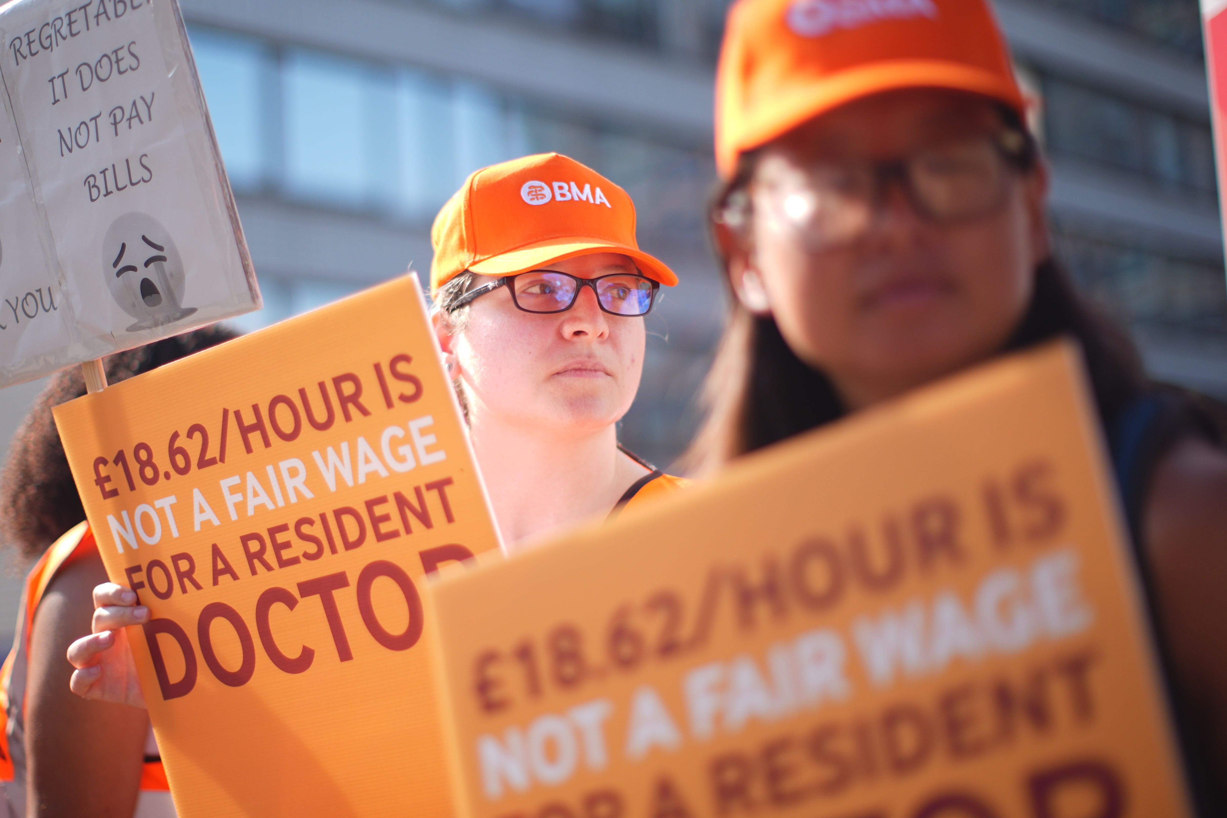 The current strike by resident doctors in England ends at 7am on Wednesday (James Manning/PA)