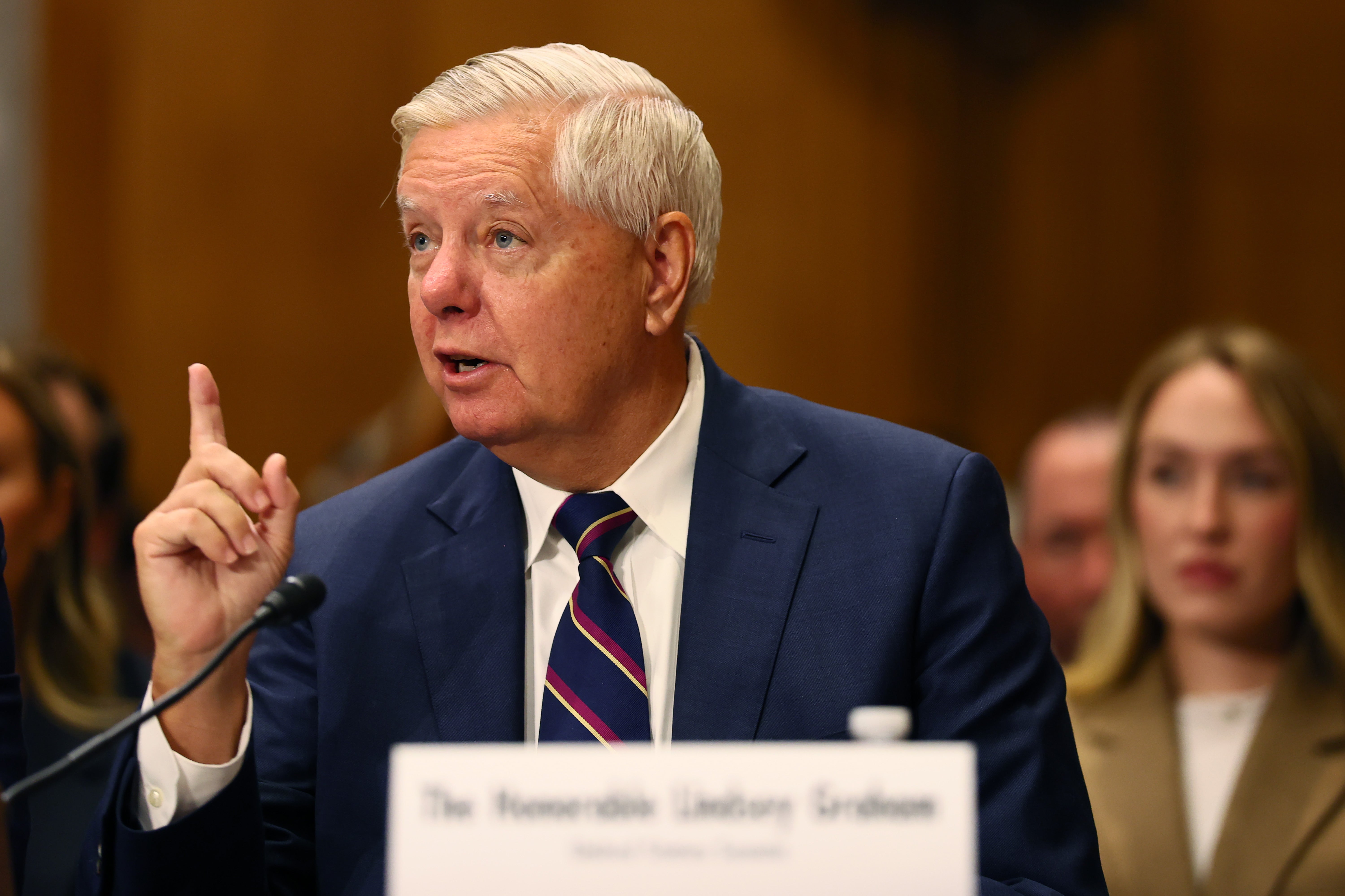 South Carolina Republican Sen. Lindsey Graham is promoting a bipartisan to place sharp sanctions on country’s that continue to import Russian oil and gas