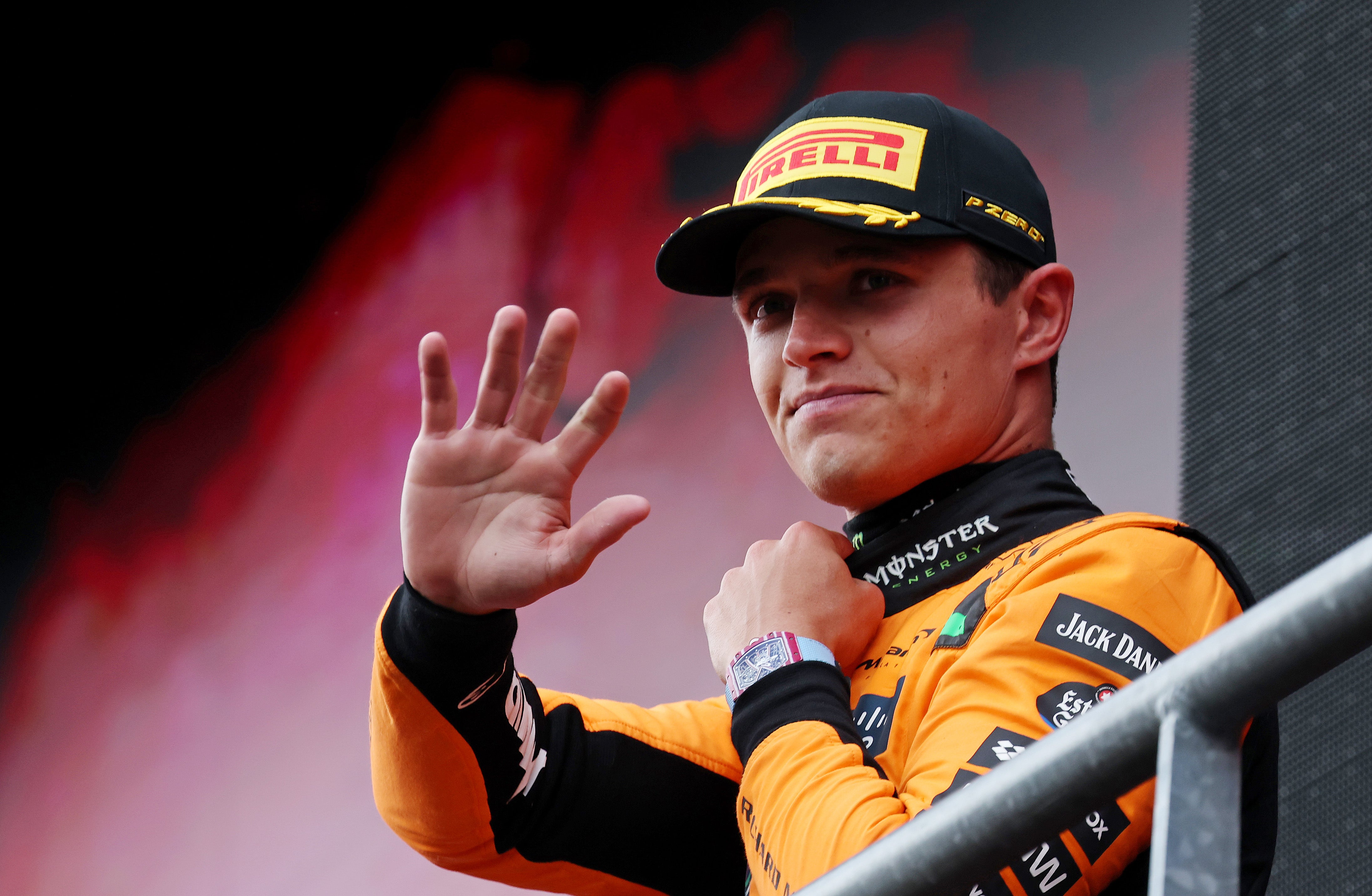 Lando Norris finished second in Belgium on Sunday