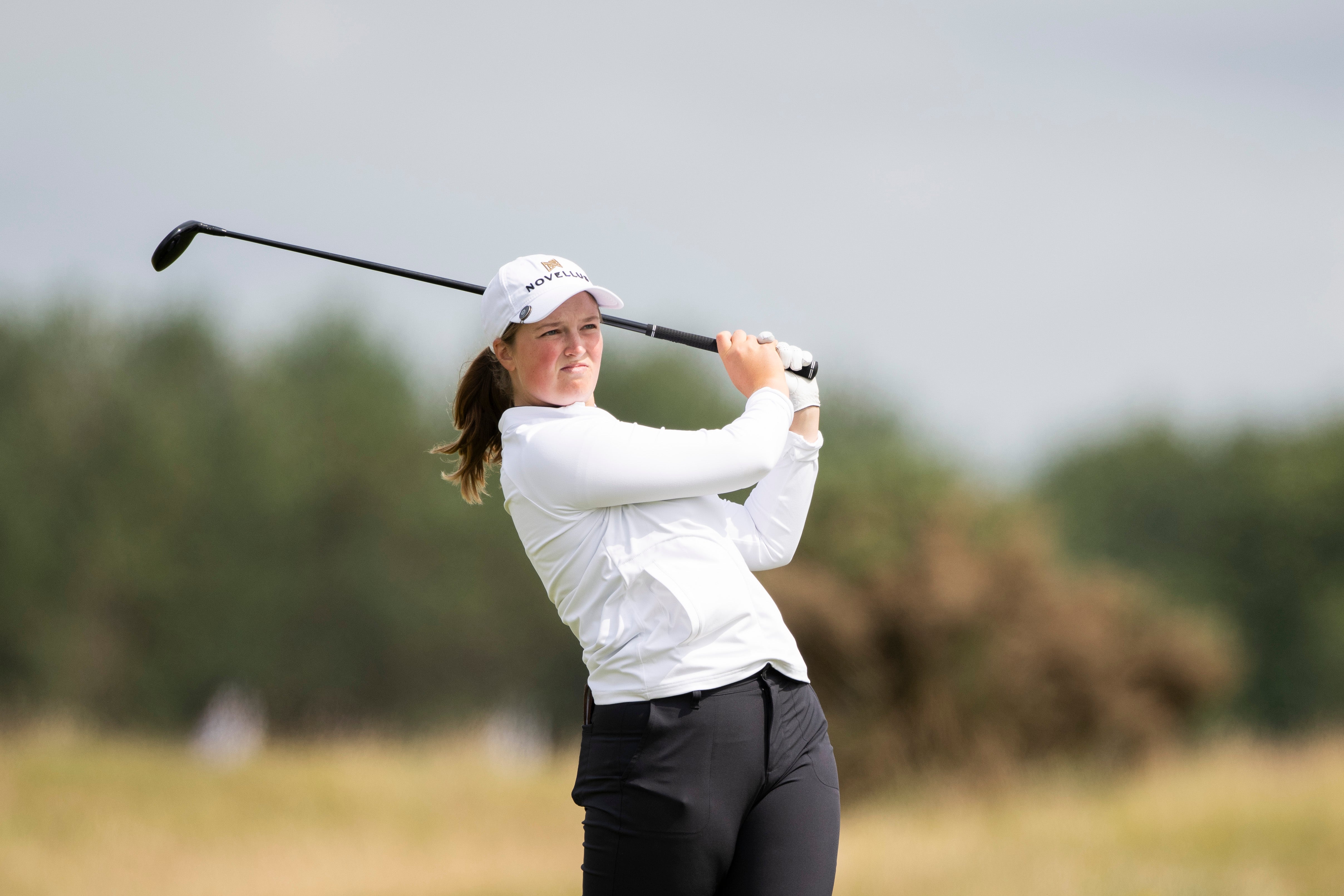 Lottie Woad of England at the ISPS HANDA Women's Scottish Open 2025 at Dundonald Links