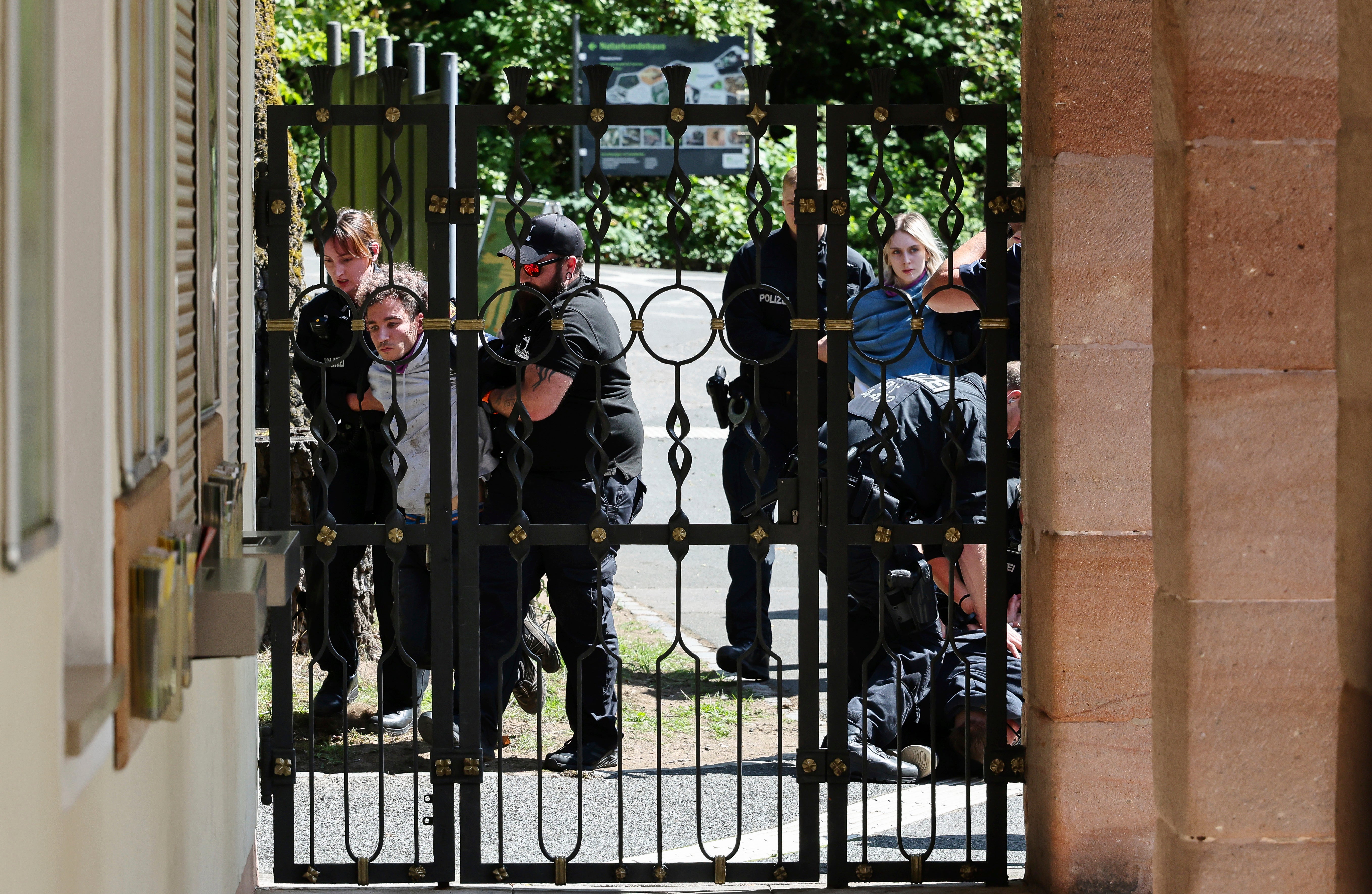 Several activists forced their way into the grounds of the zoo
