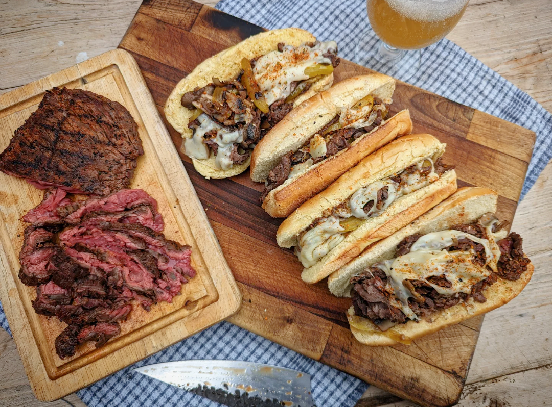 Proof that BBQ isn’t just burgers and bangers – grilled bavette, melted provolone and soft rolls make this one a proper showstopper
