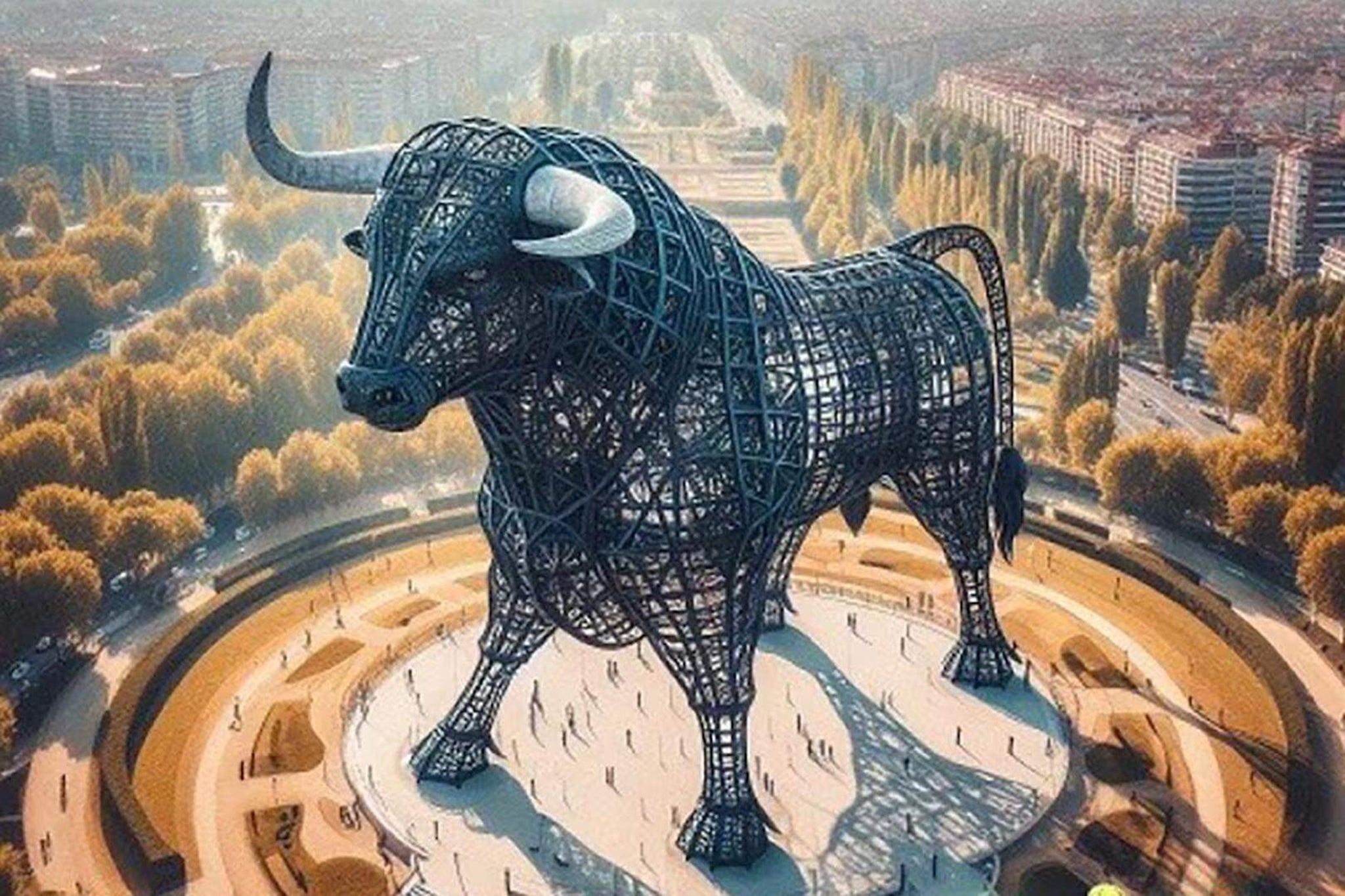 The 300m-high metal bull would have panoramic observation decks in its horns