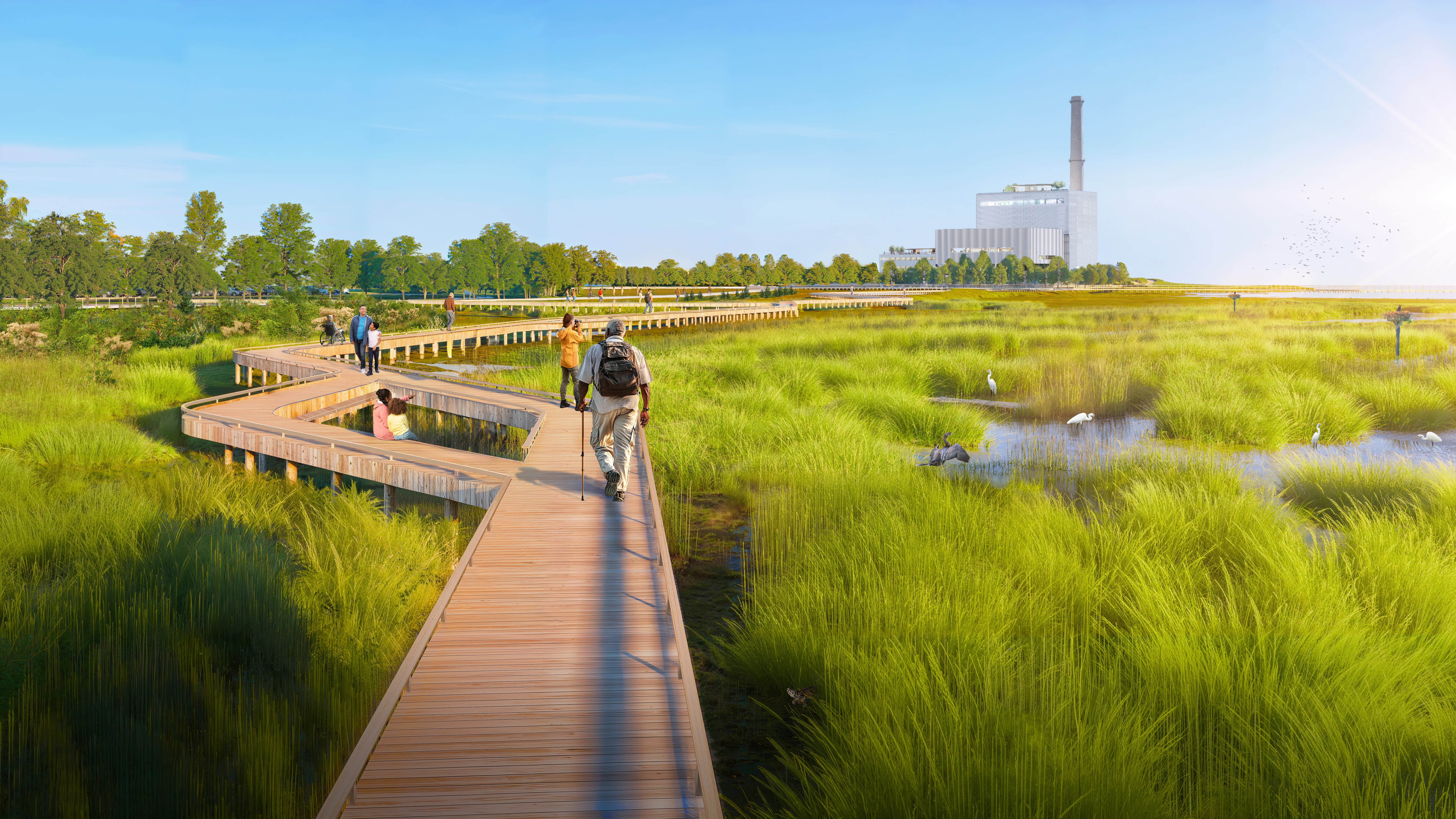 The Manresa Island landscape, once scarred by pollution, will become 'a vibrant first-of-its-kind destination where nature, history and imagination meet'