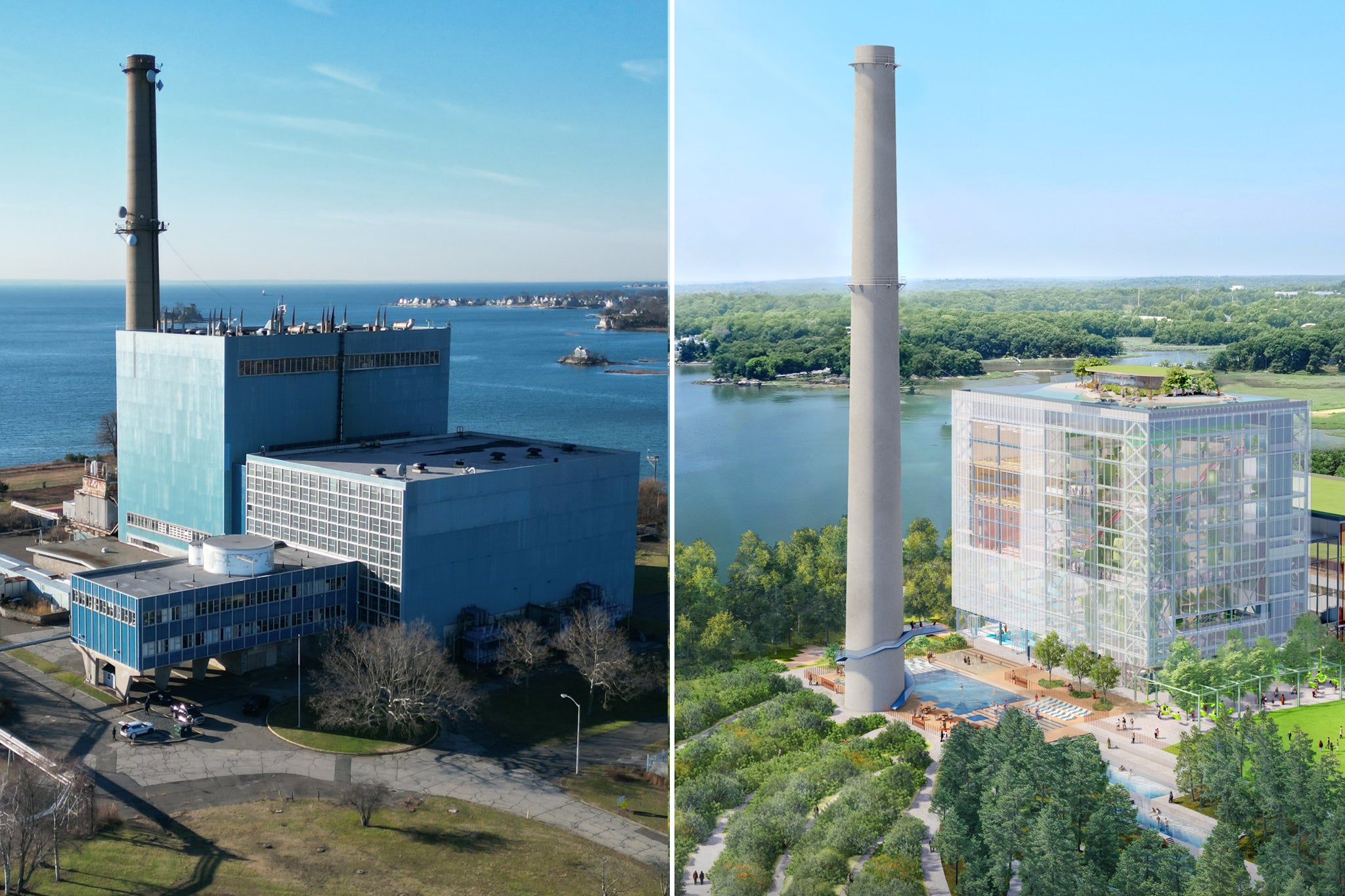 Abandoned power plant outside New York City set to be transformed into huge family attraction with water slides