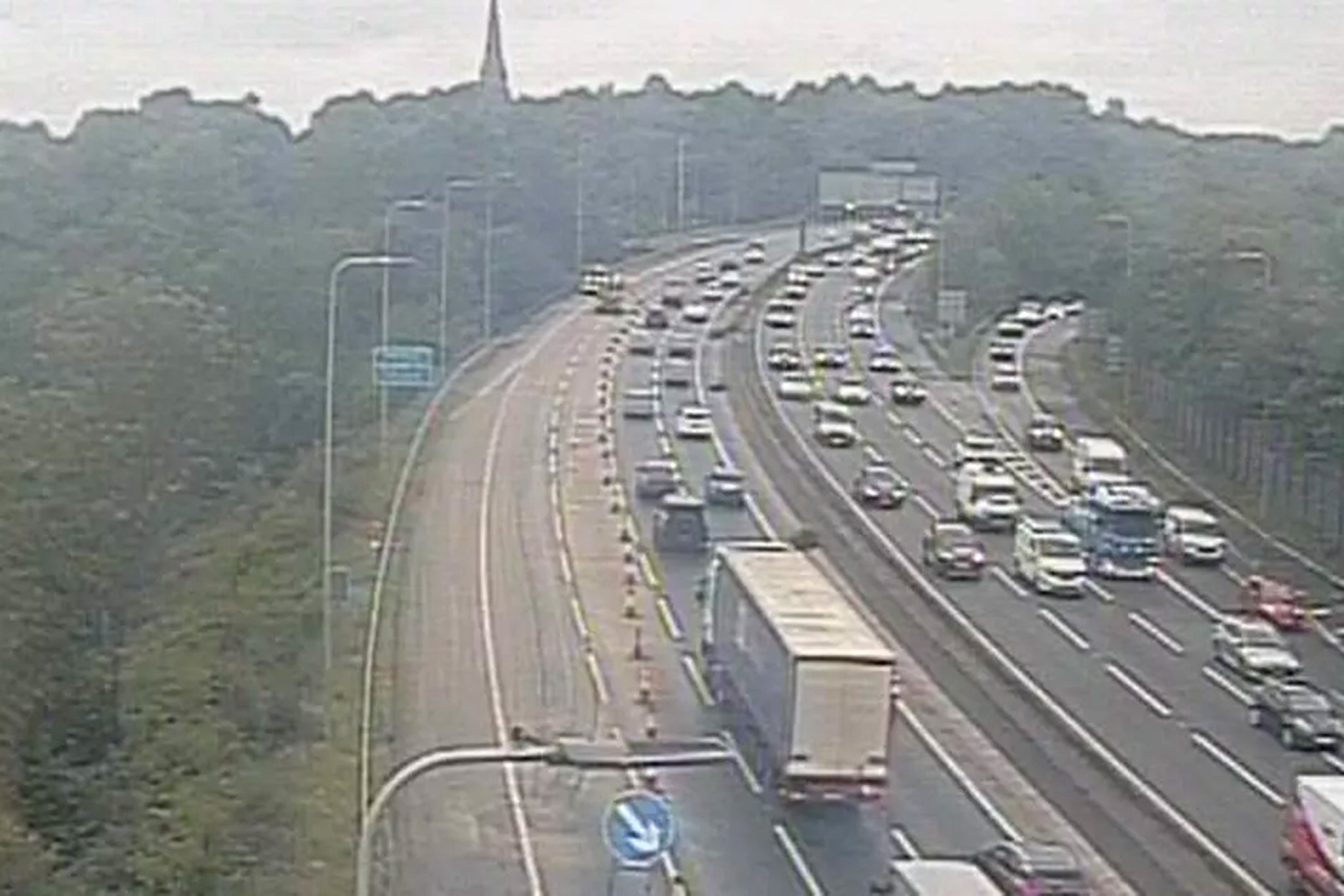 Queues built up on two Greater Manchester motorways ahead of rush hour following an incident