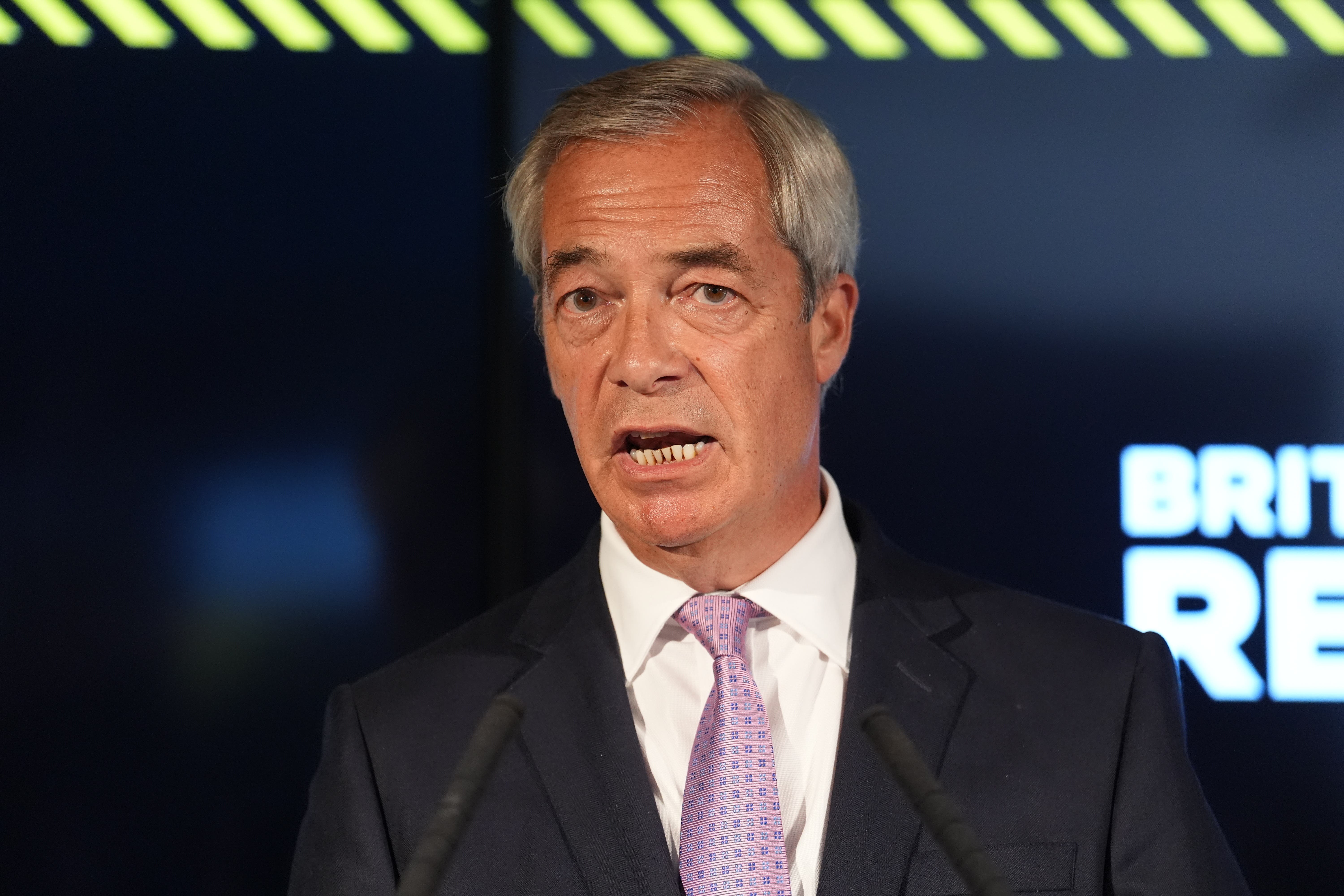 Reform UK party leader Nigel Farage is under investigation (Lucy North/PA)