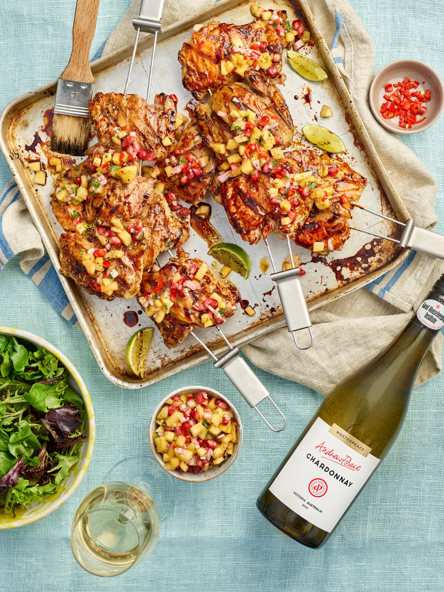 Sticky, punchy and perfectly charred, these marinated chicken thighs are everything you want from a barbecue – no fancy kit required