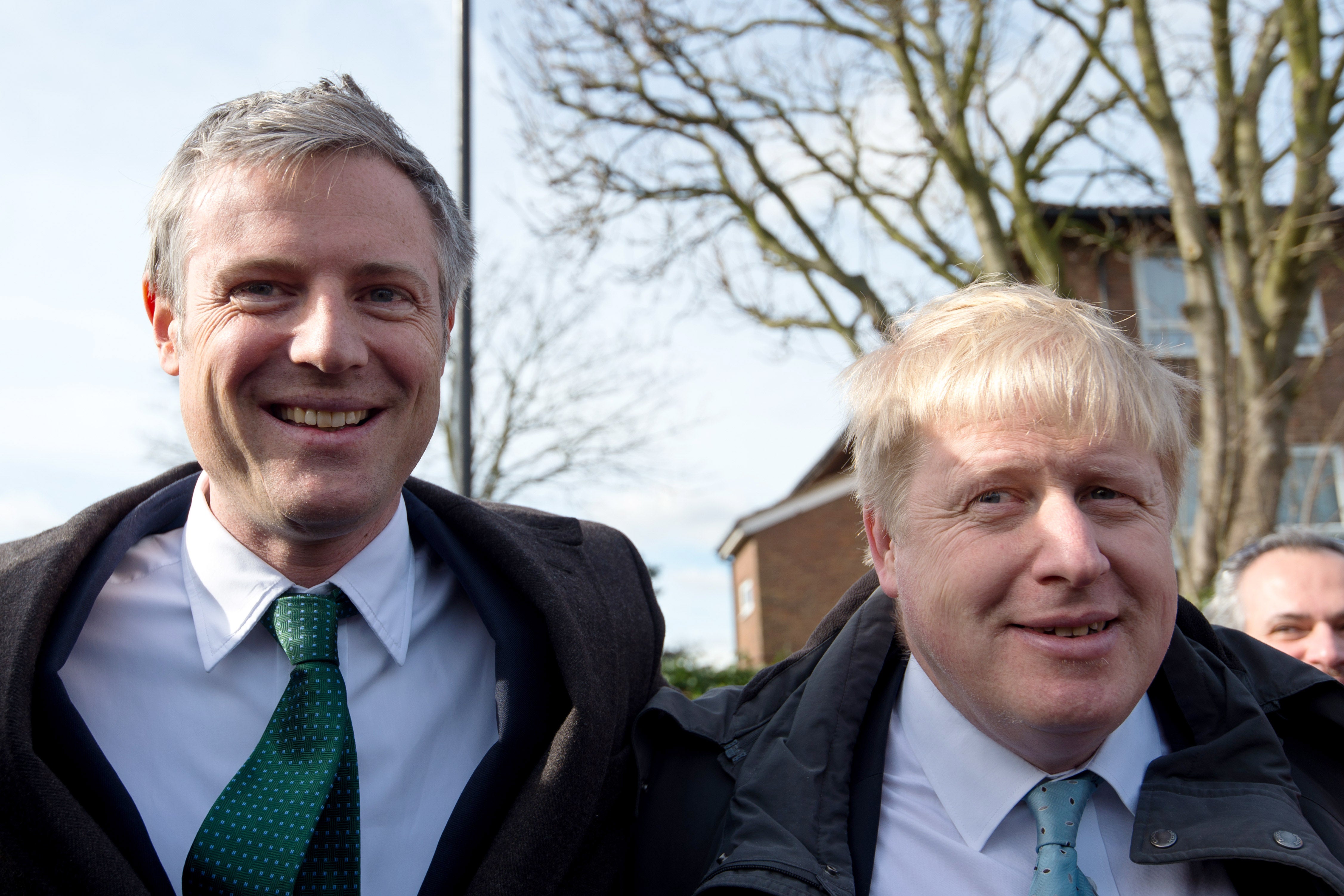 Zac Goldsmith pictured with Boris Johnson, when Johnson was mayor of London