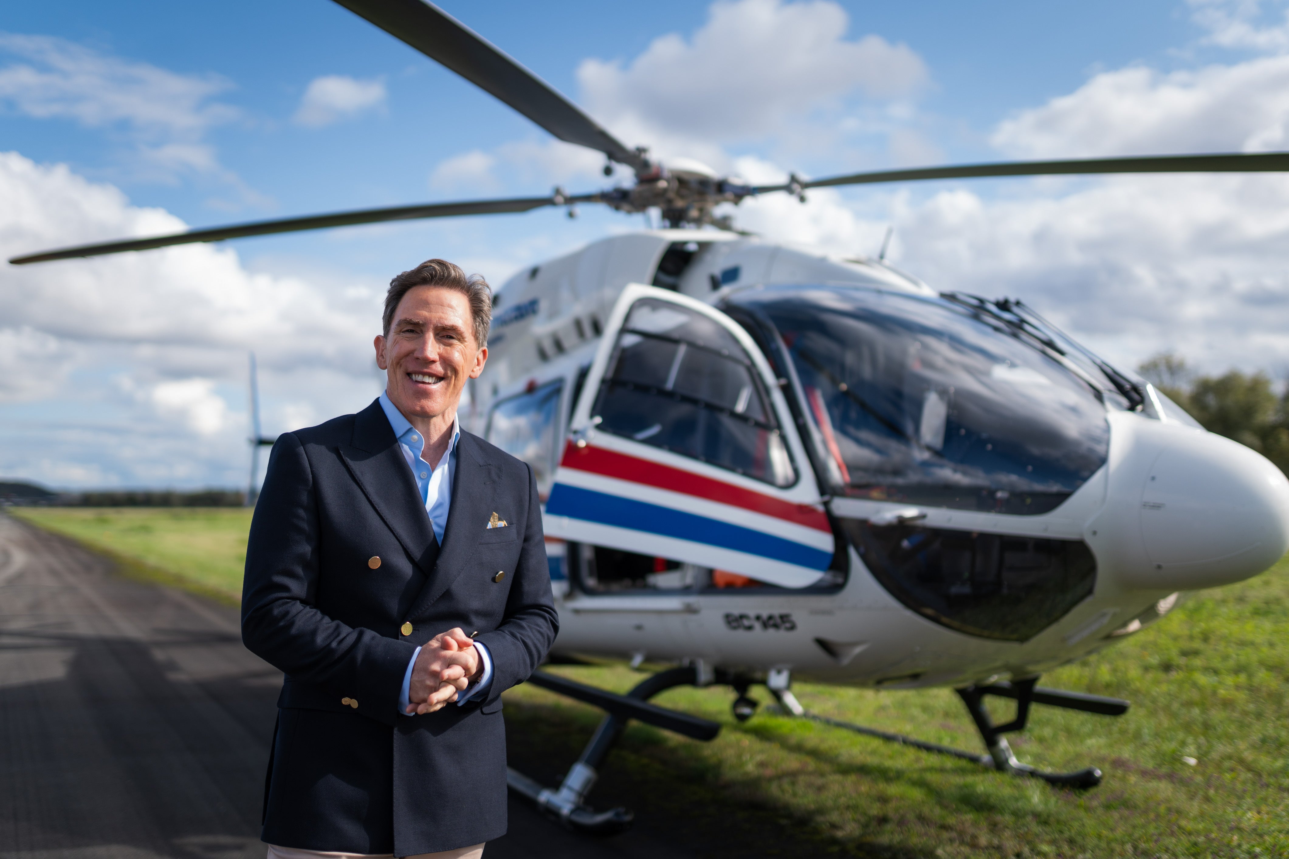 Comedian Rob Brydon is the resident game master of ‘Destination X’