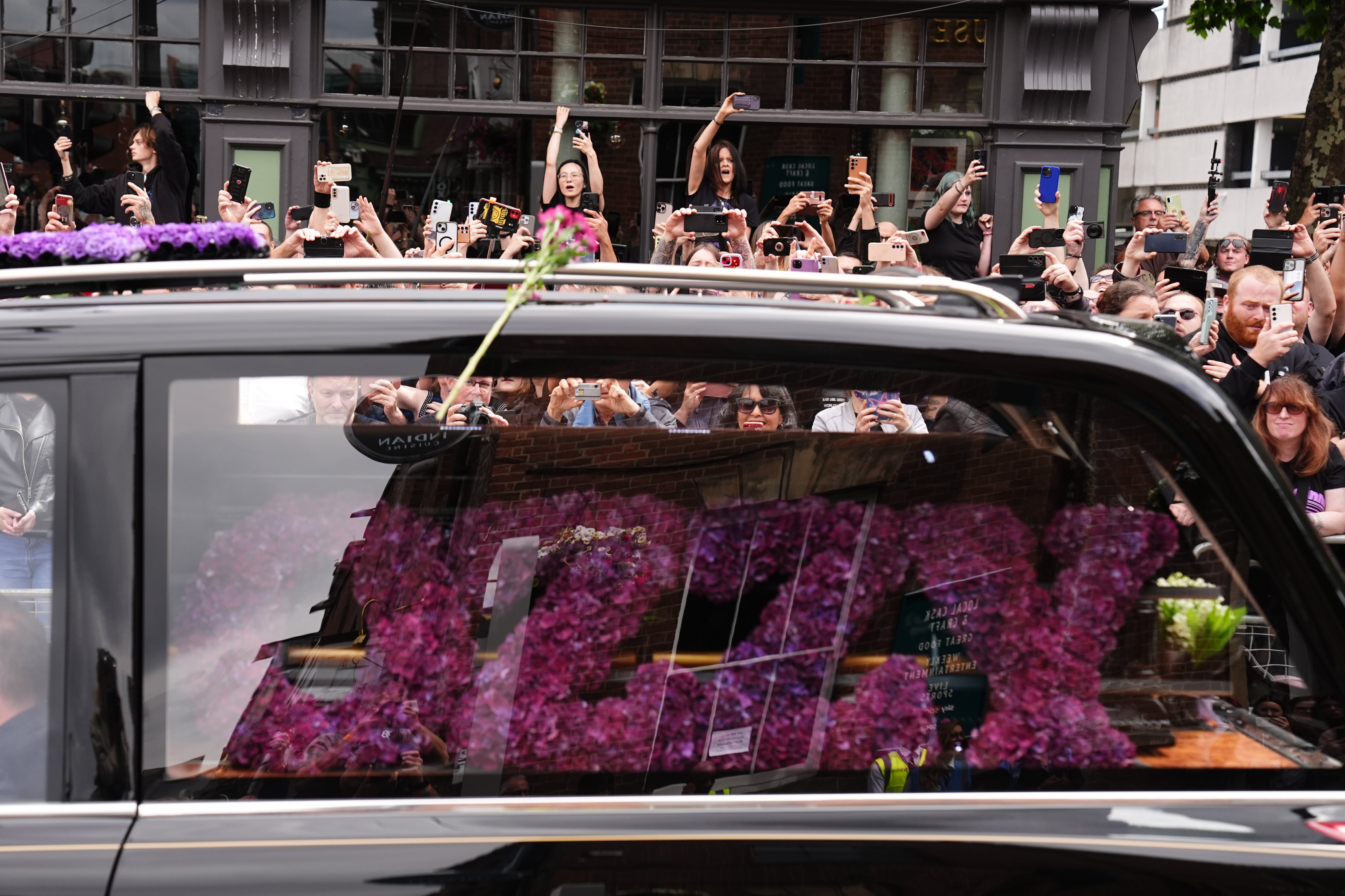 Ozzy Osbourne’s funeral cortege in Birmingham