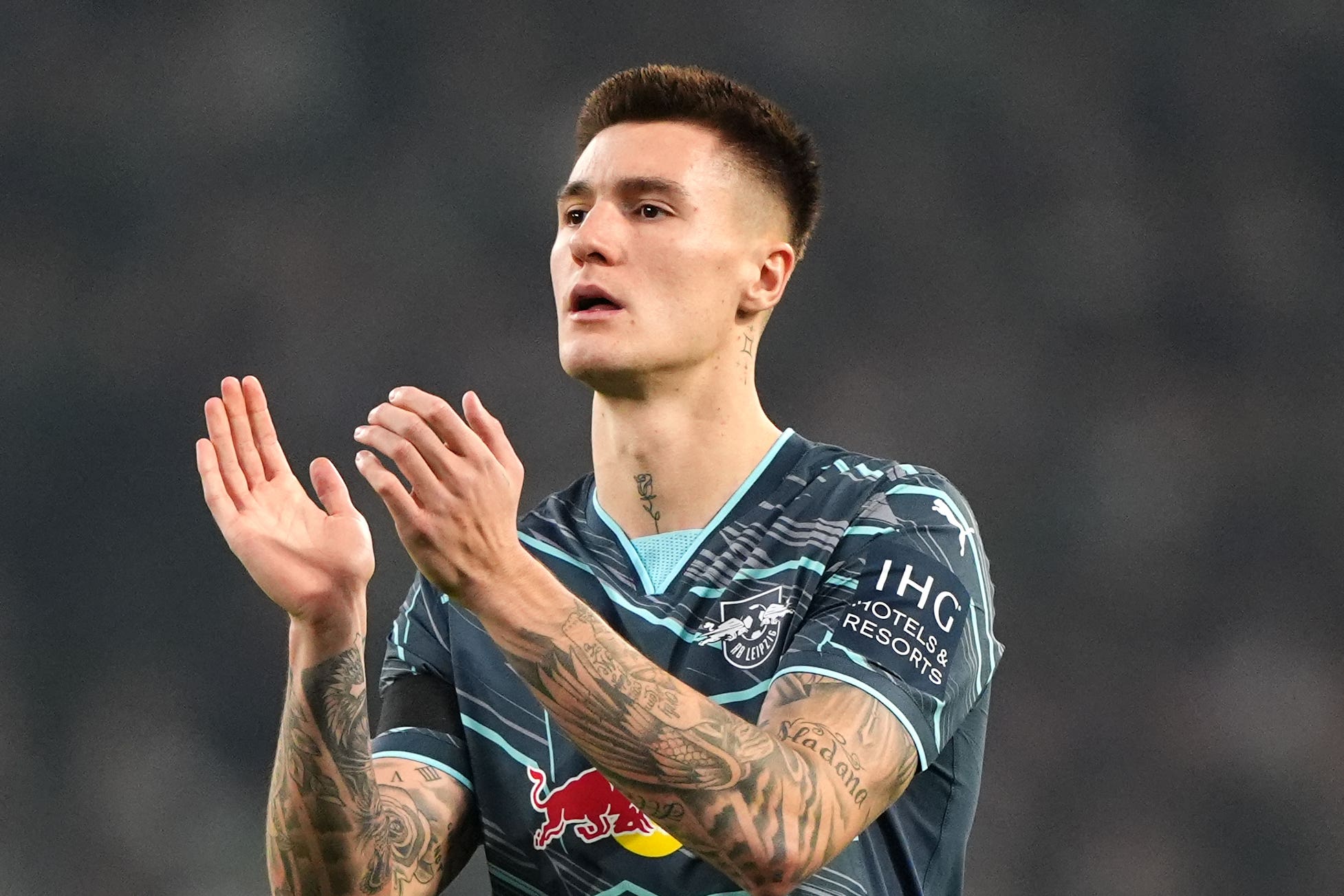 RB Leipzigův Benjamin Sesko je na radaru Manchesteru United (PA)