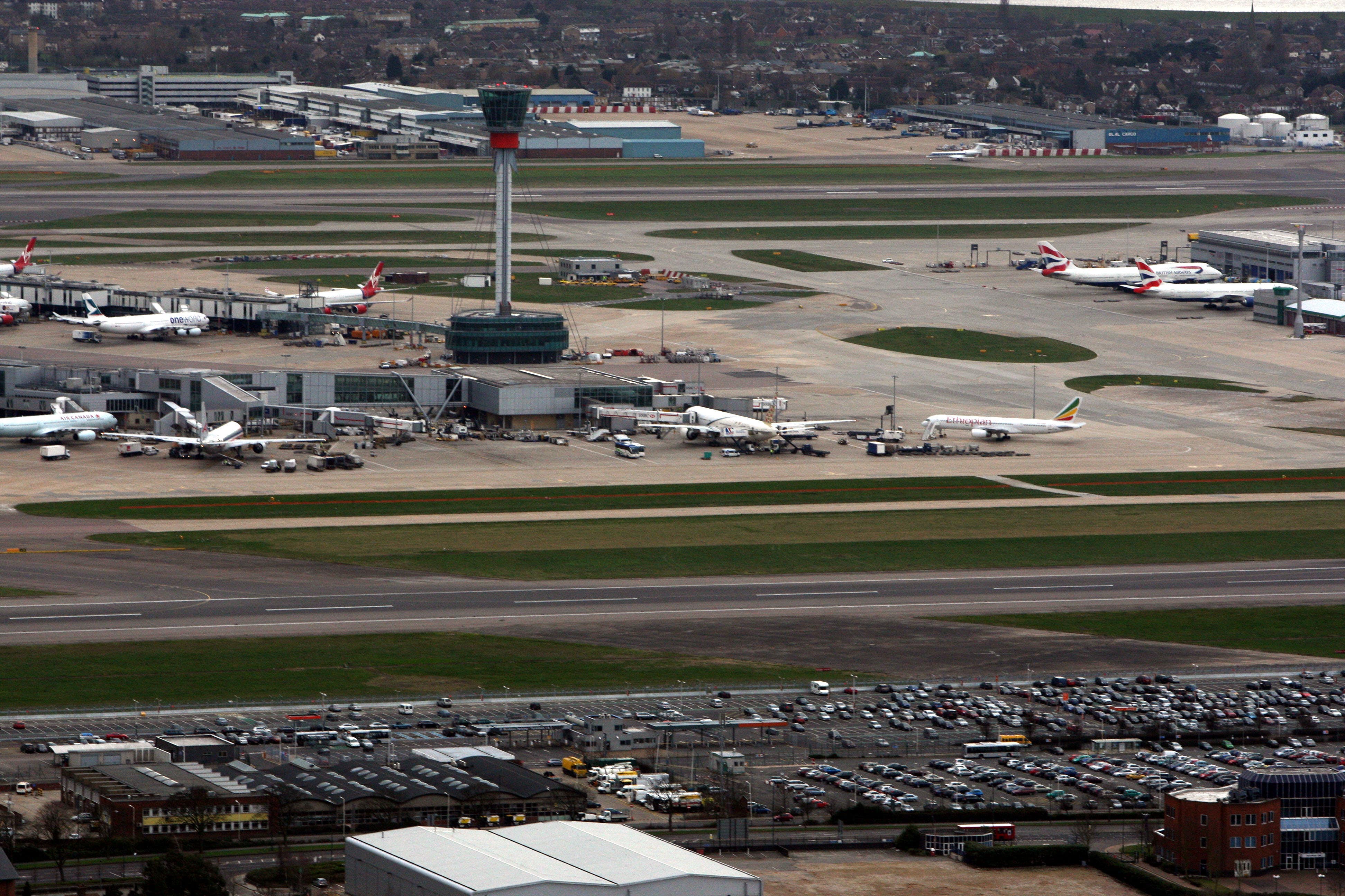 Police arrested a passenger from a flight that has just touched in Heathrow (Steve Parsons/PA)