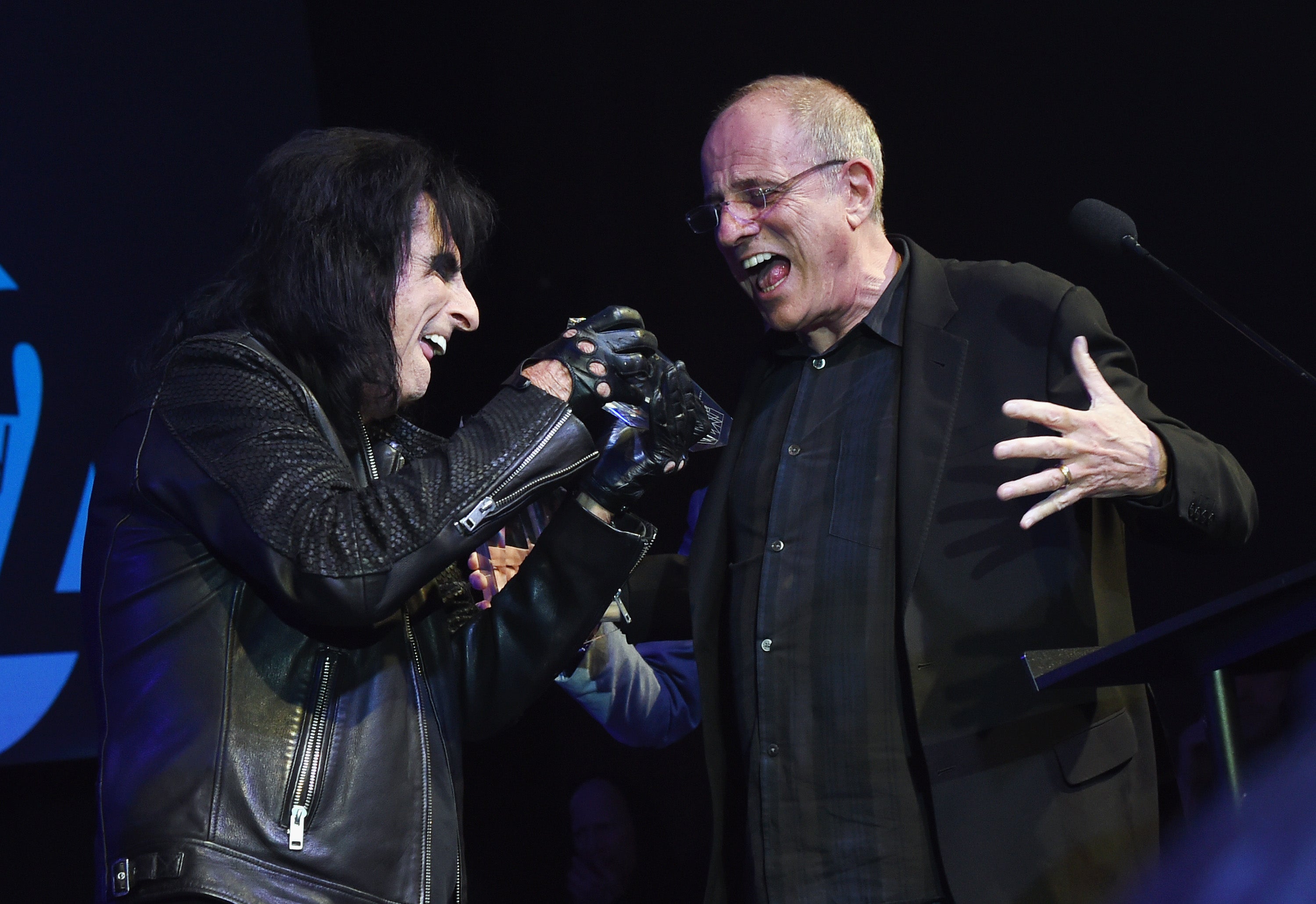 Alice Cooper with Bob Ezrin at the Rock and Roll Hall of Fame industry jam, 2012