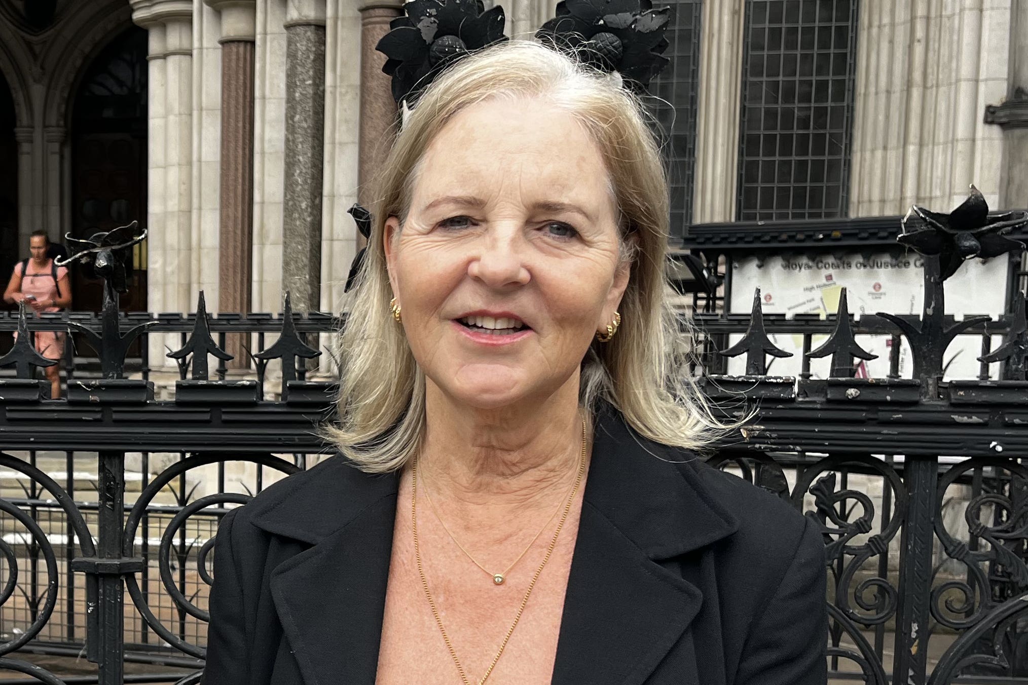 Susan Evans outside the Royal Courts of Justice in London in June (Callum Parke/PA)