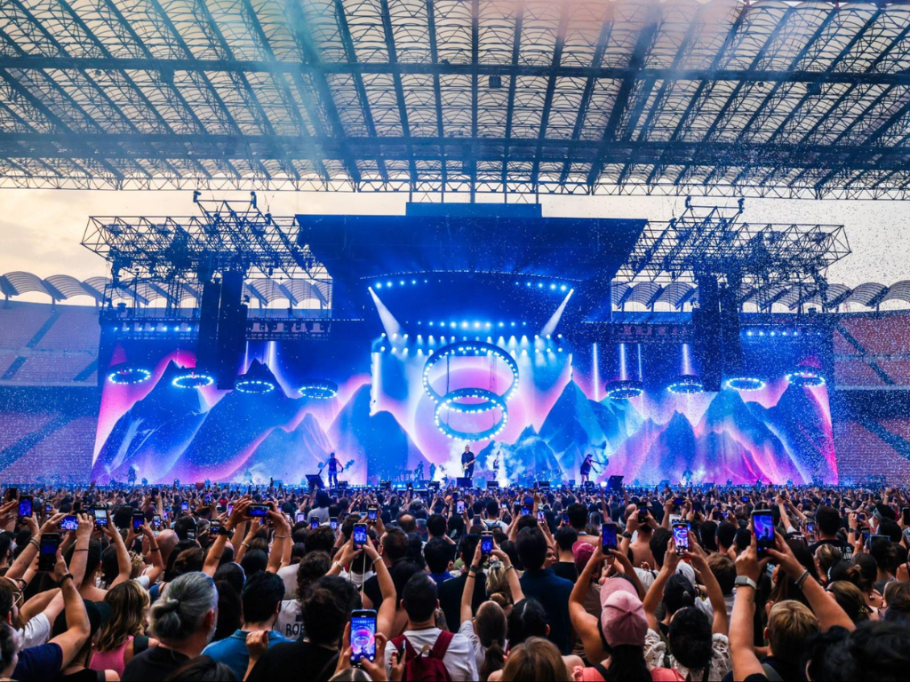 Cesare Cremonini concert at San Siro Stadium, Milan.