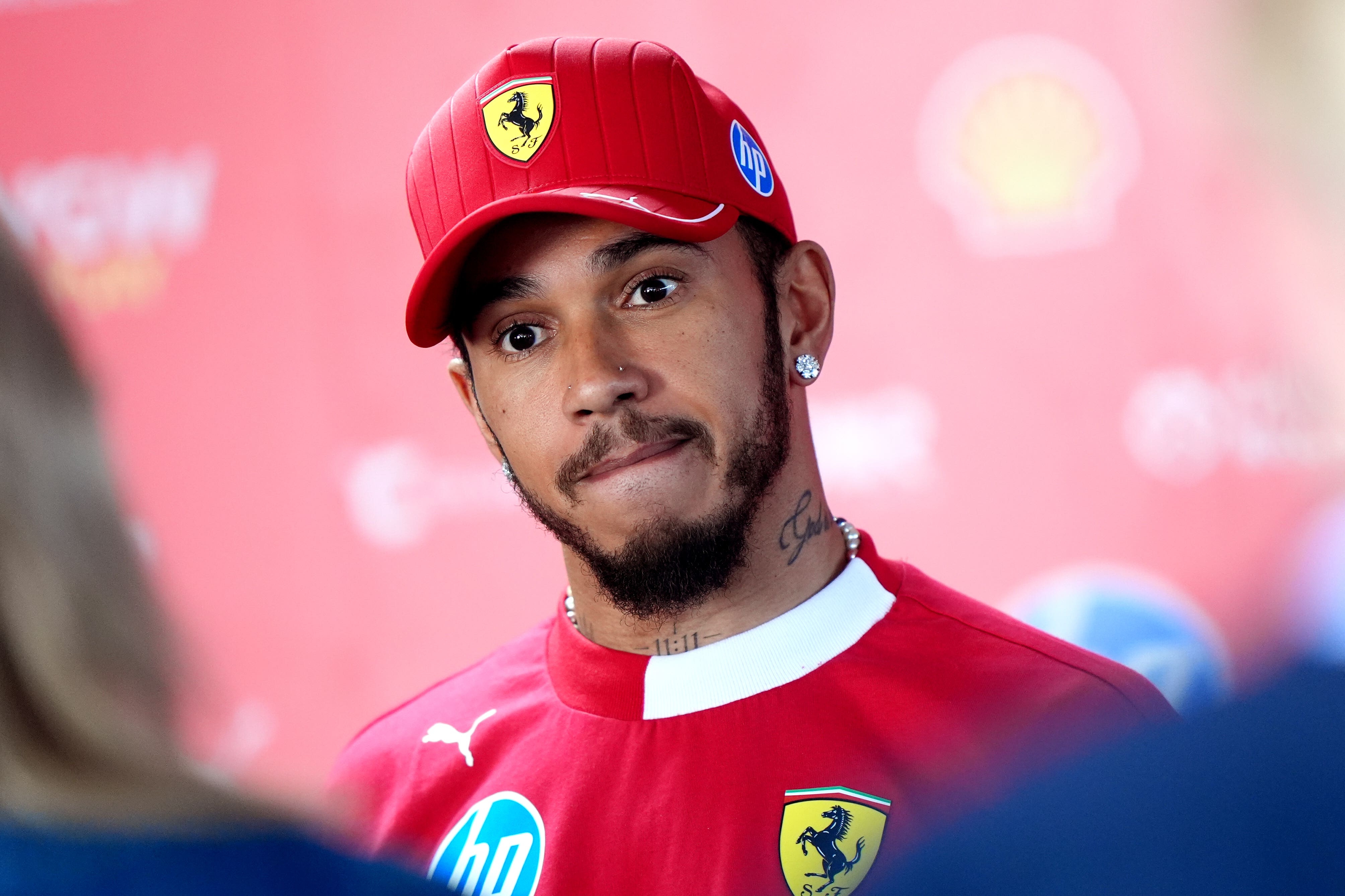 Ferrari driver Lewis Hamilton addresses the media ahead of this weekend’s Hungarian Grand Prix (Bradley Collyer/PA)