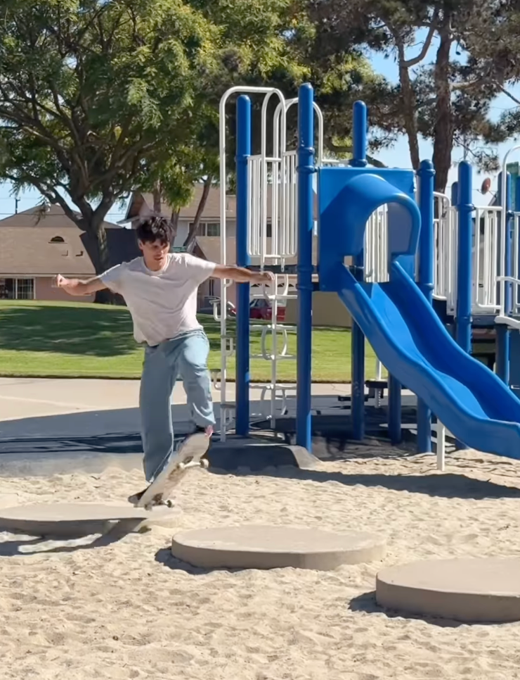 One Wip advertisement shows an influencer skateboarding at a playground after using one of the company's caffeine pouches