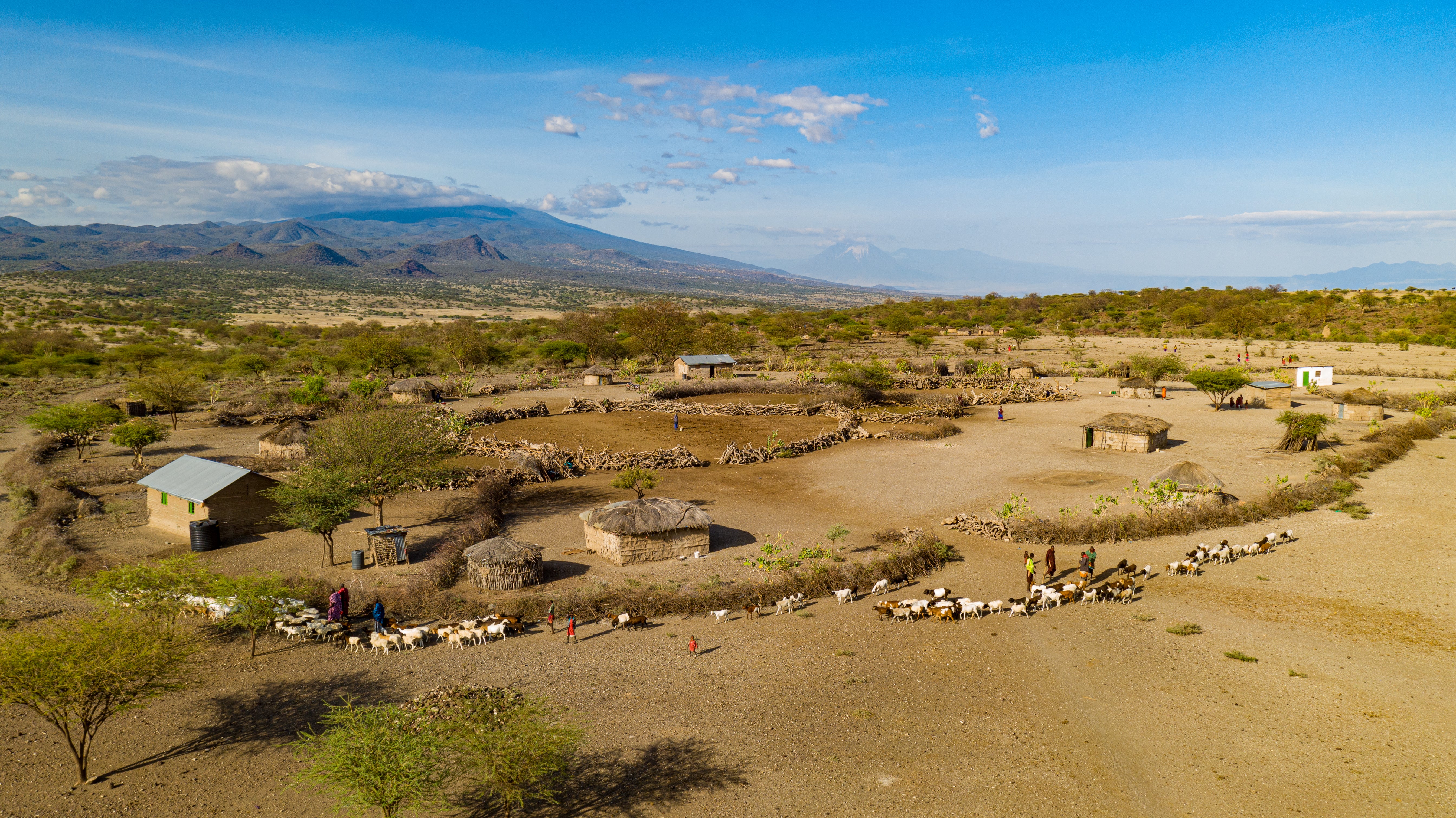 A homestead in Tanzania that has received financial support from APW