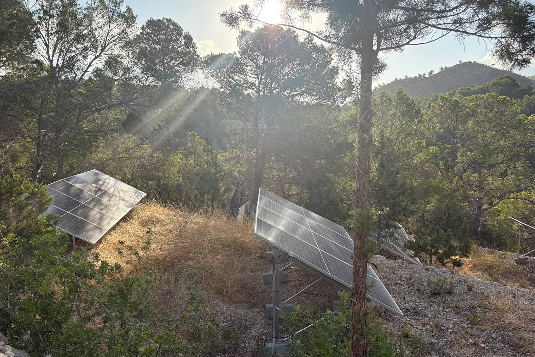 The solar panels won’t work when there is morning shade