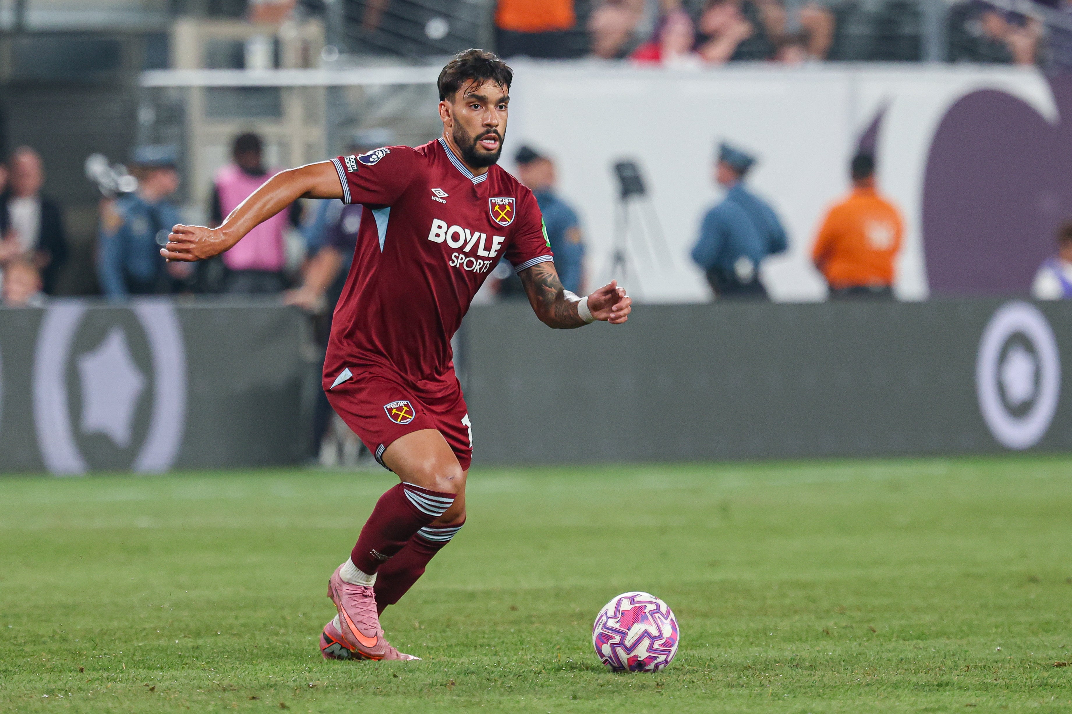 Paqueta in pre-season action for West Ham this summer