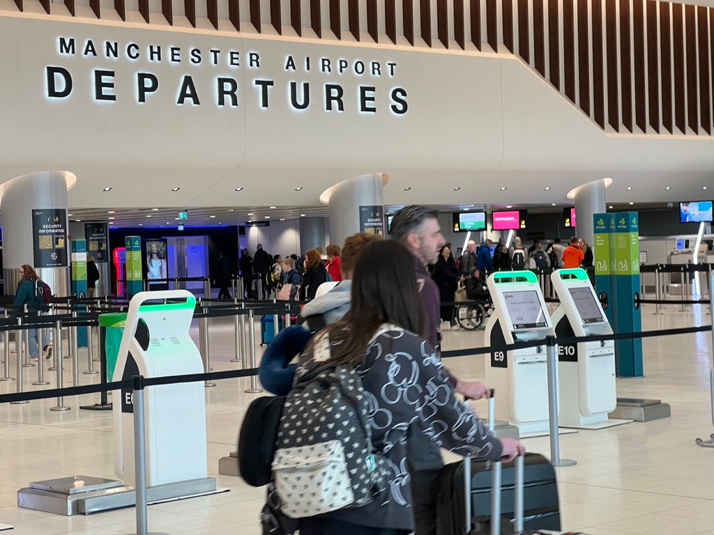 Going places: Manchester airport, late morning