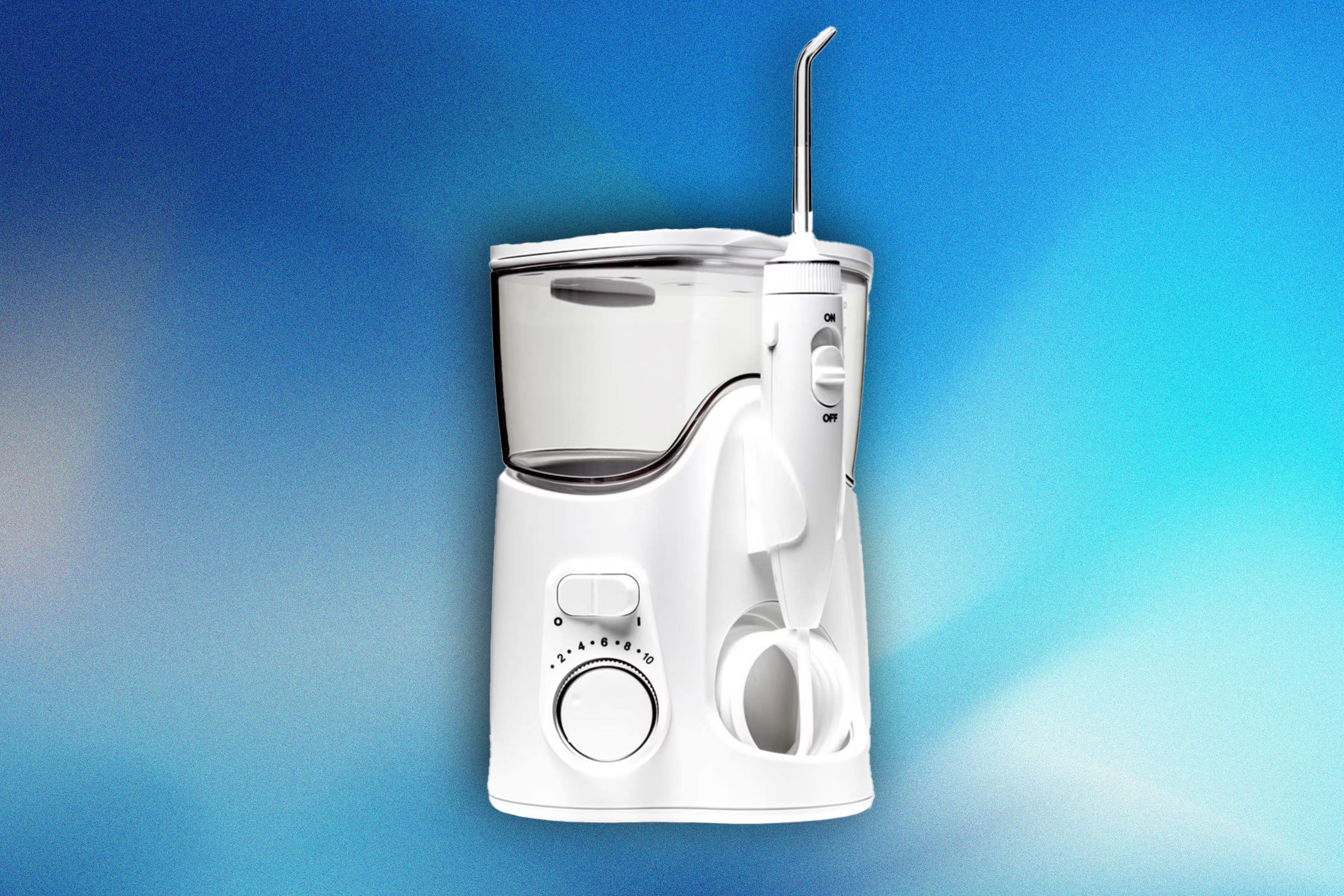 These electrical devices use pressurised water to flush out any trapped food or debris from between your teeth