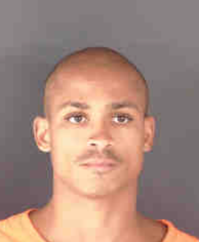 A booking photo of 25-year-old Army reservist, former correctional officer, and failed school board candidate, Borchardt, who is facing decades in federal prison over accusations he twice robbed a bank mere steps from his apartment