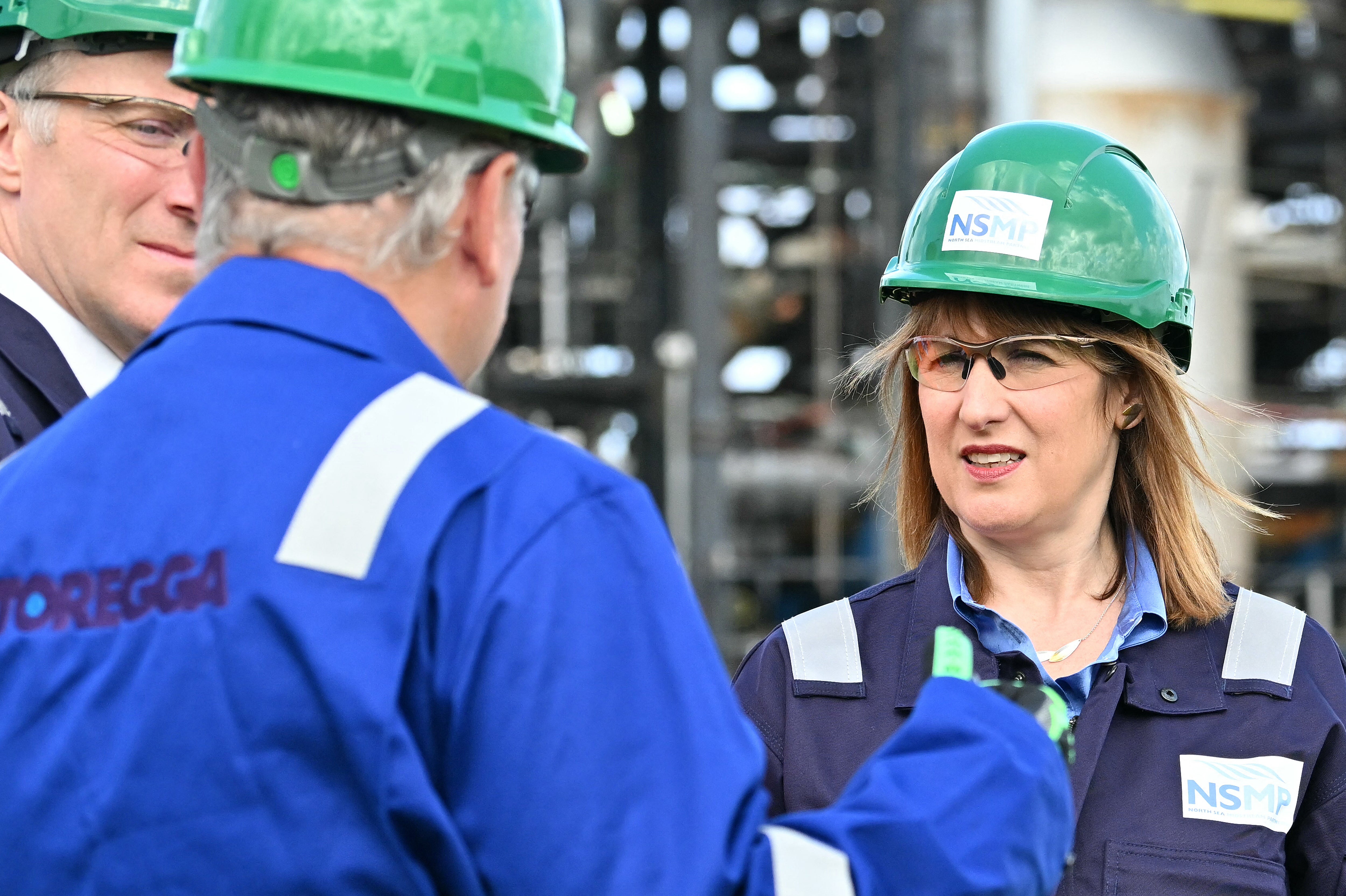 Rachel Reeves at the St Fergus Gas Plant in northern Scotland on Friday