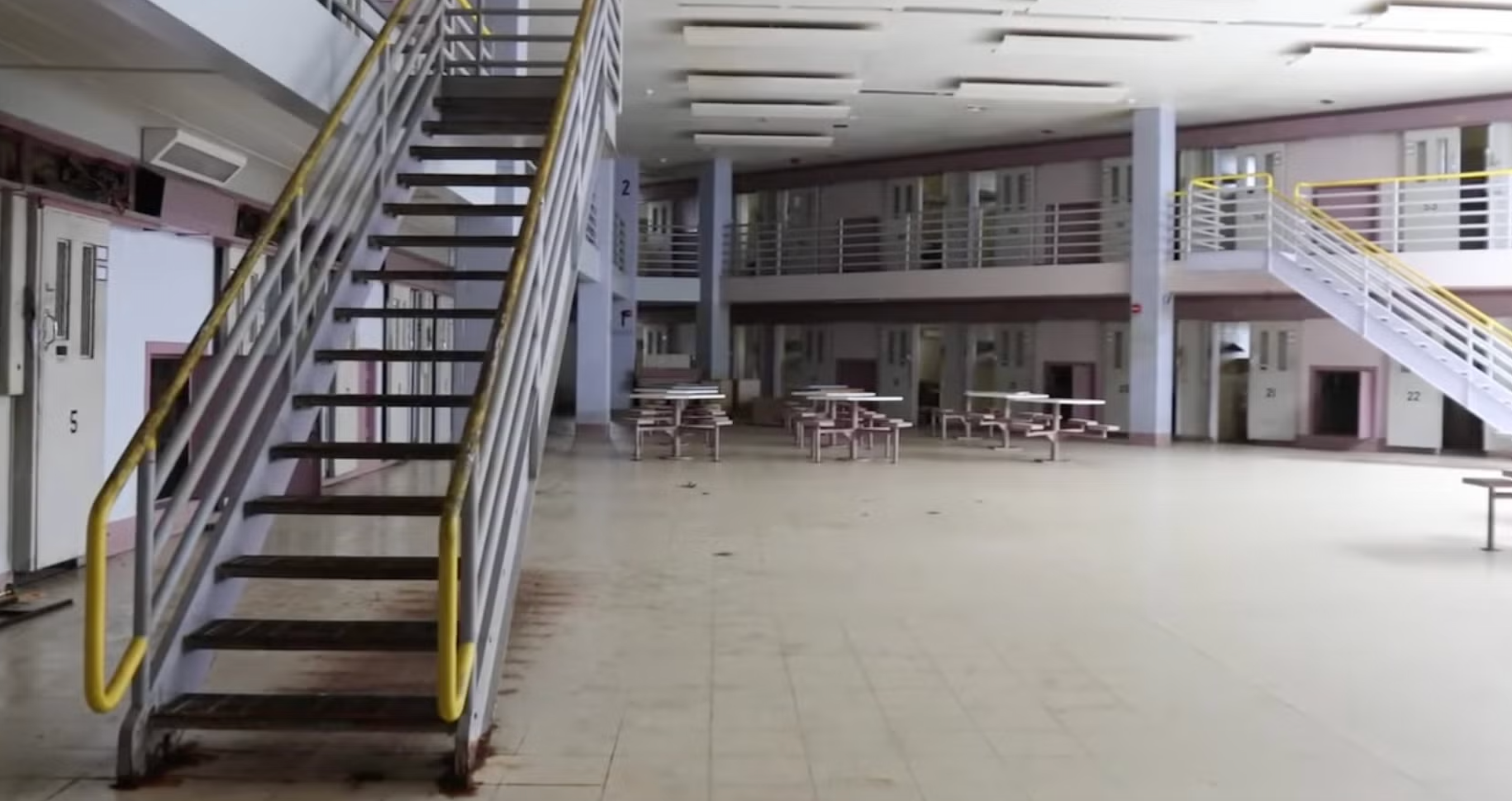 Inmates are kept in dormitory-style cells