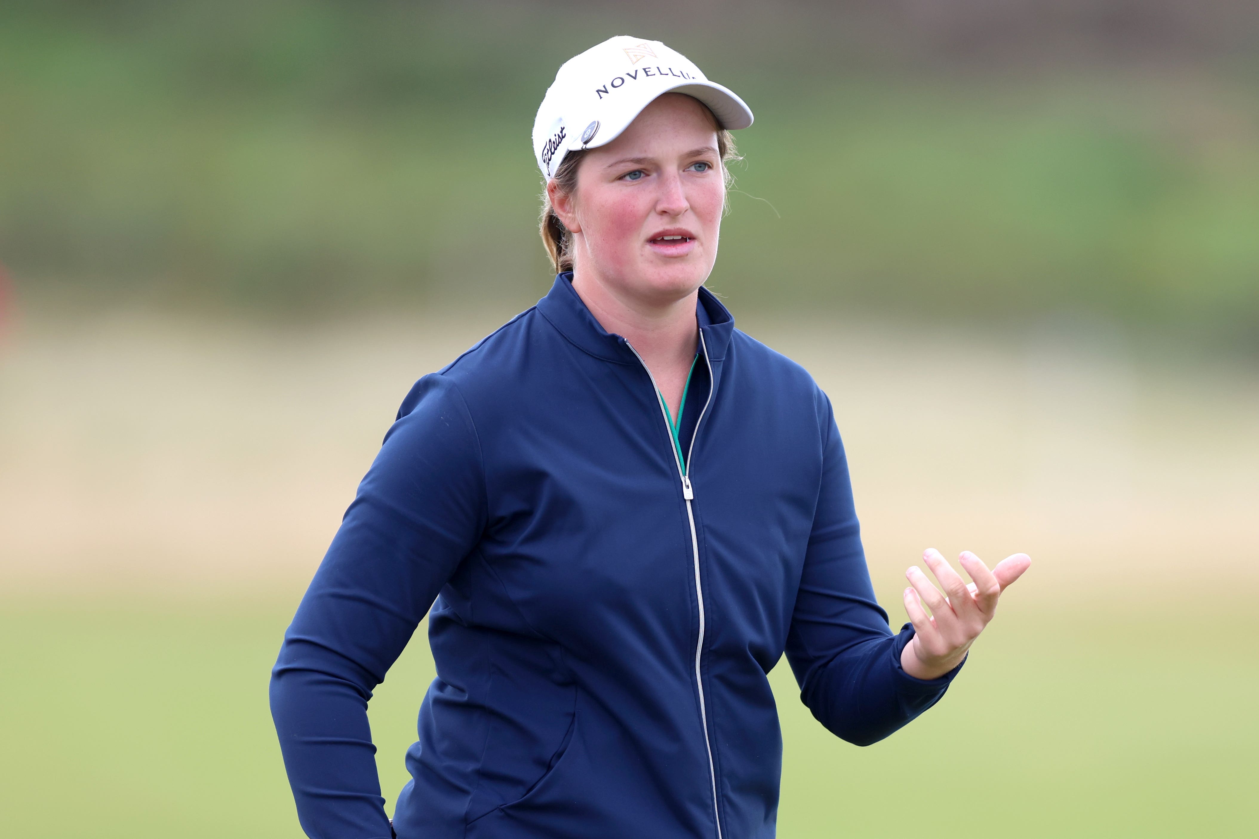 Lottie Woad AIG Women’s Open hopes were hit by a triple bogey during her second round at Royal Porthcawl (Nigel French/PA)
