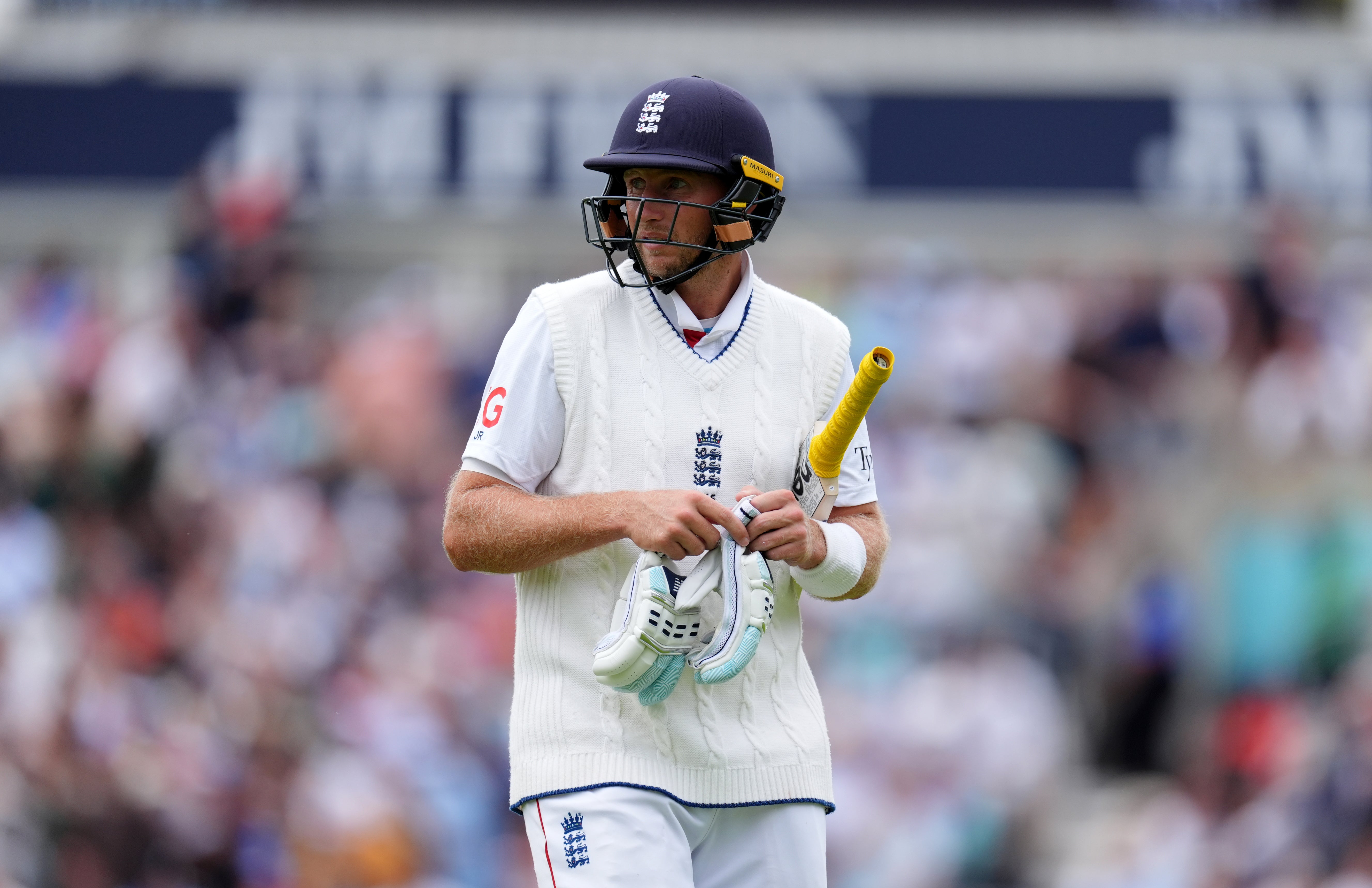 Joe Root was uncharacteristically irate while in bat for England (Ben Whitley/PA)