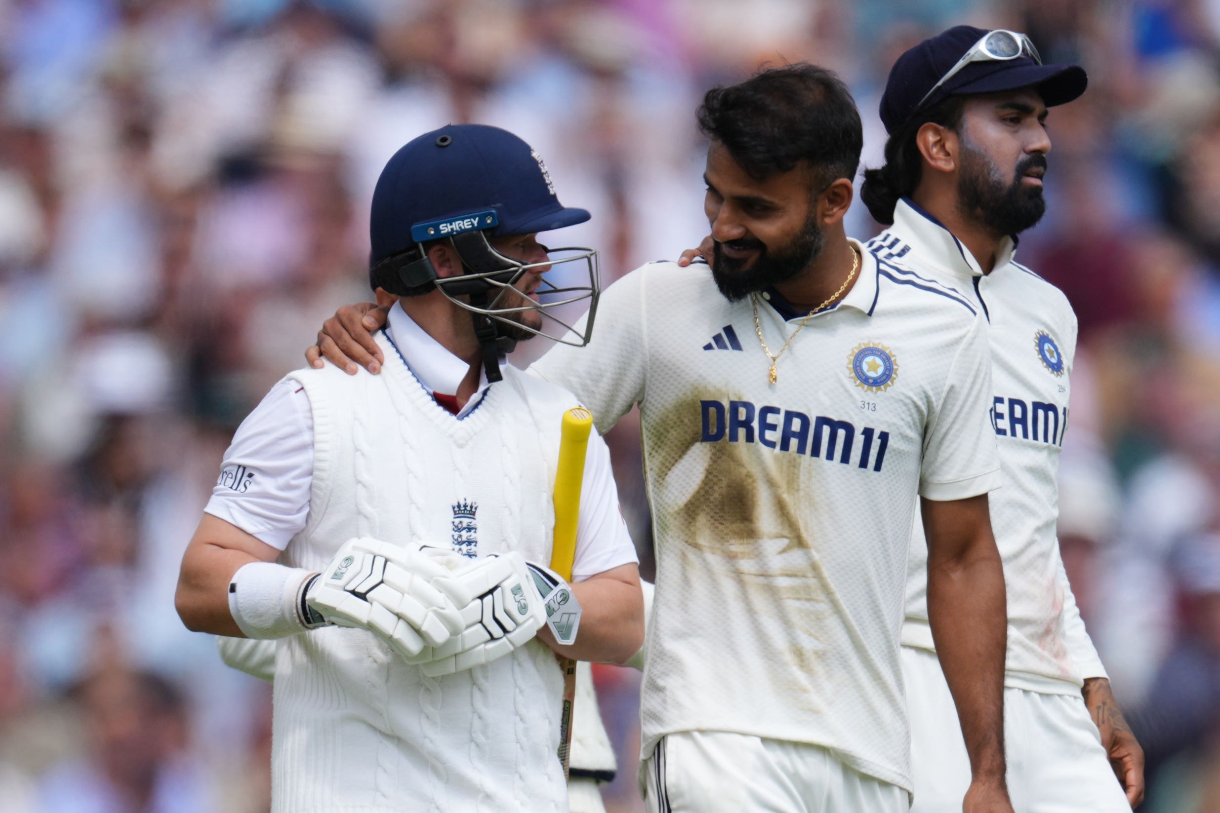 Ben Duckett, left, was involved in two separate incidents during a tense second day (Ben Whitley/PA)