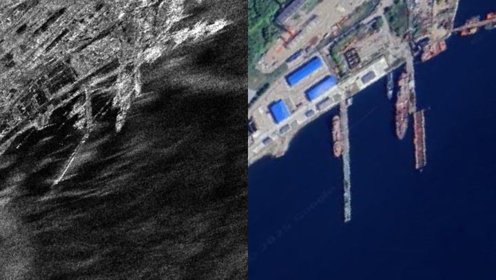 Satellite images suggest tsunami damage at Russian nuclear submarine base