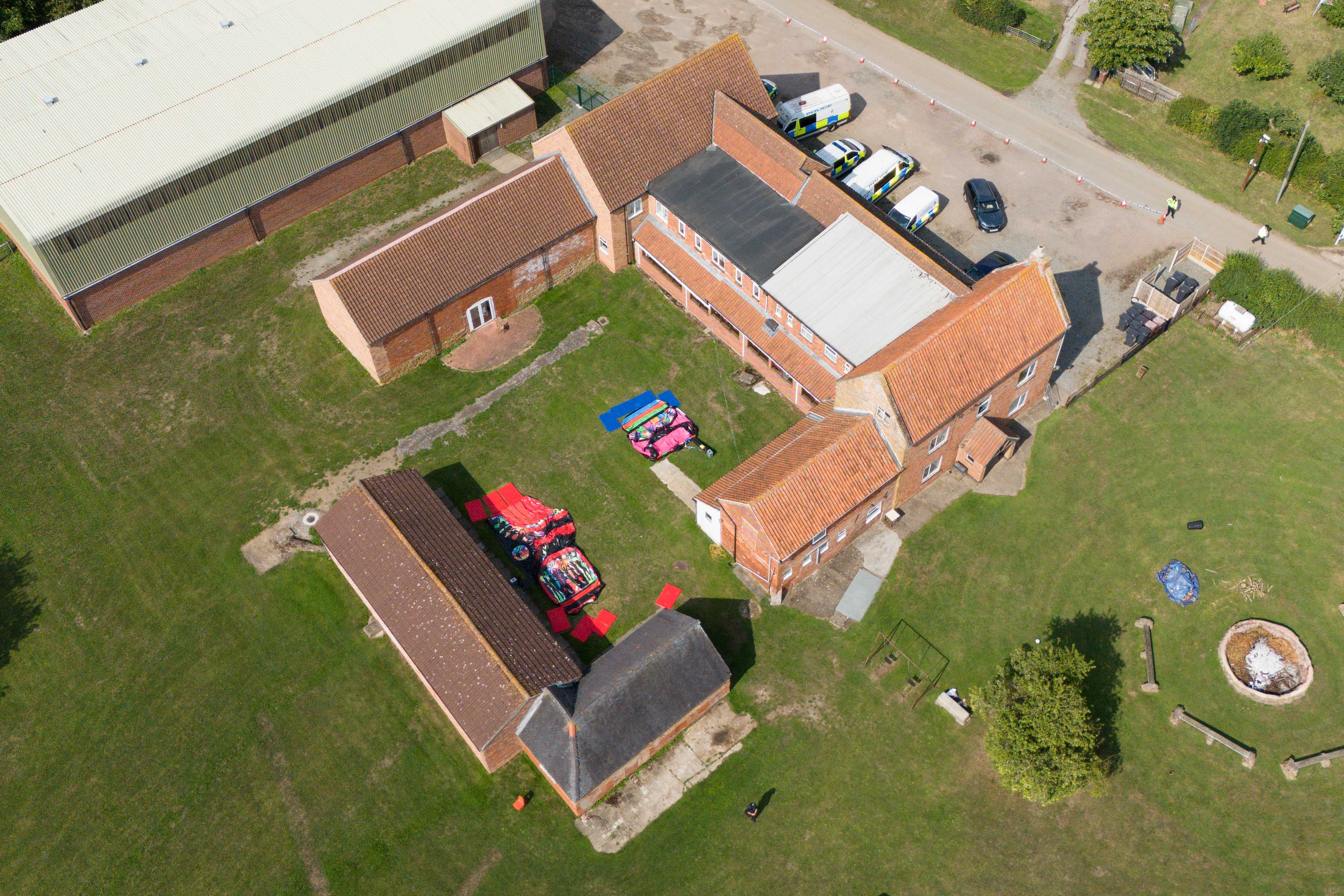 A general view of the scene in Stathern, Leicestershire, after a 76-year-old man was arrested (Jacob King/PA)