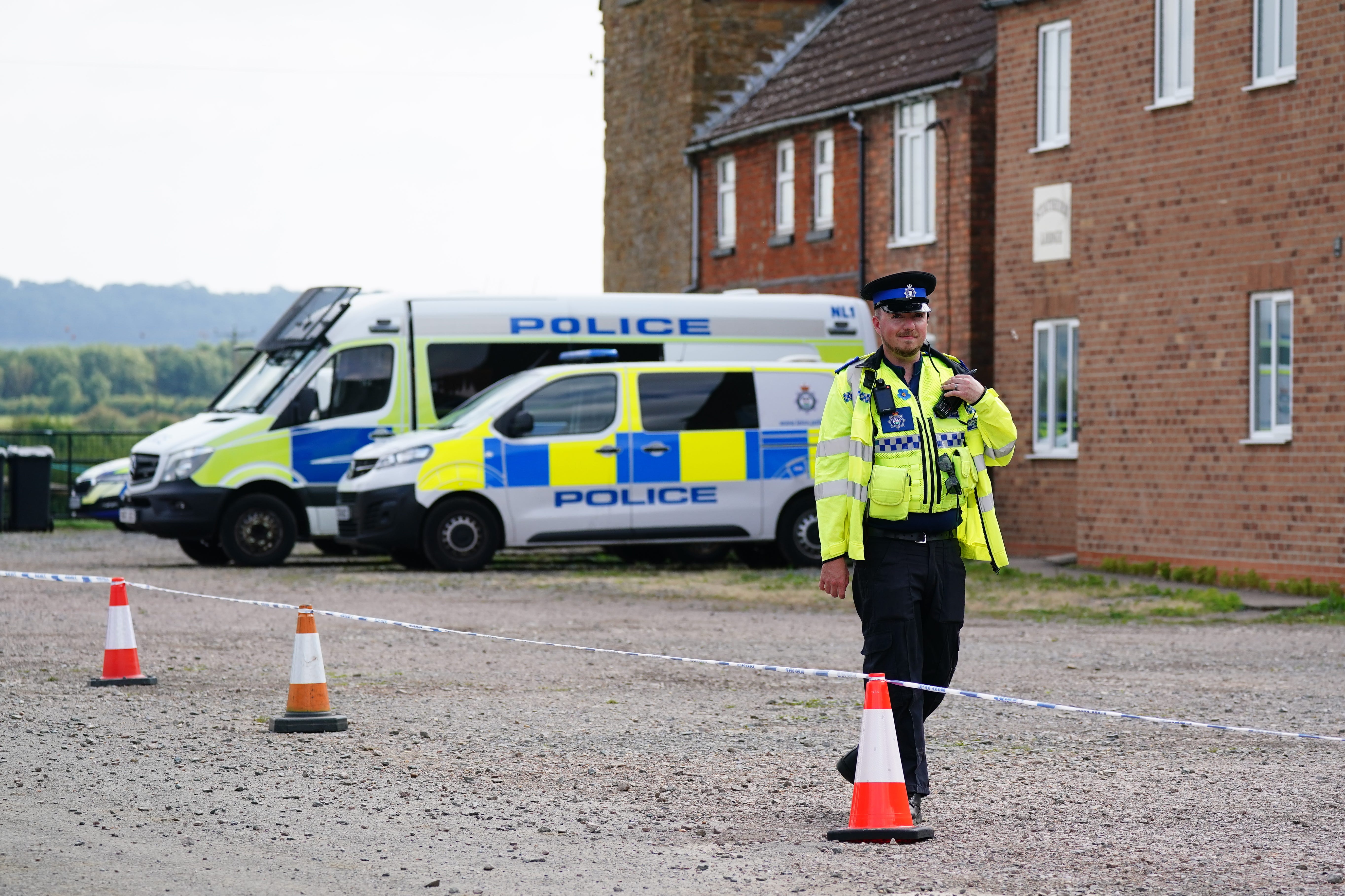 The scene of the incident in Stathern, Leicestershire