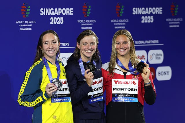 <p>Katie Ledecky continued her stellar run with gold in the 800m freestyle on Saturday</p>