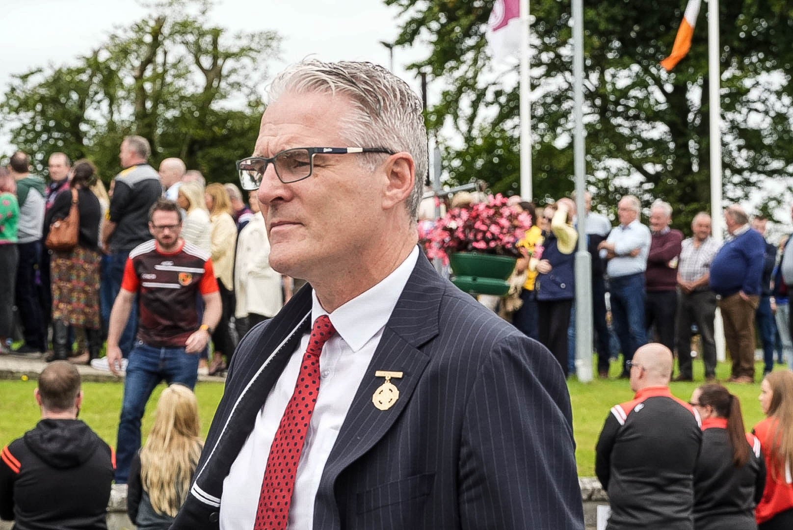 GAA President Jarlath Burns attended the funeral