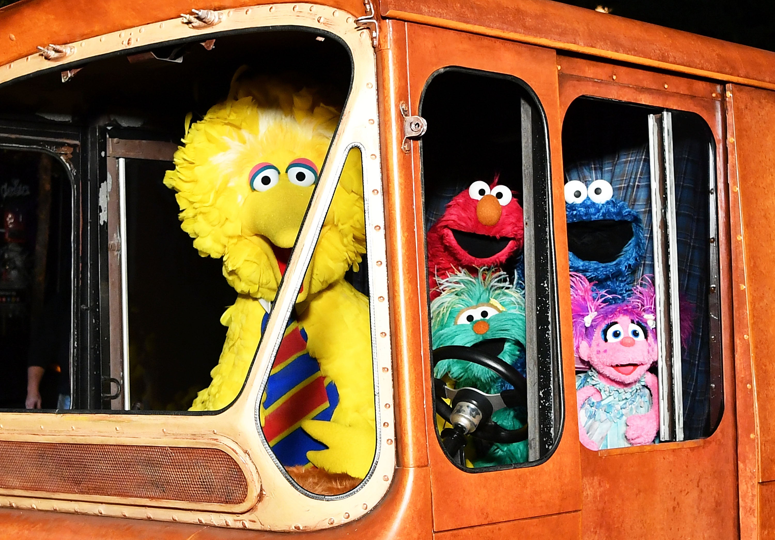 Sesame Street Characters Big Bird, Elmo, Cookie Monster, and Abby Cadabby attend the HBO Premiere of ‘Sesame Street's The Magical Wand Chase’